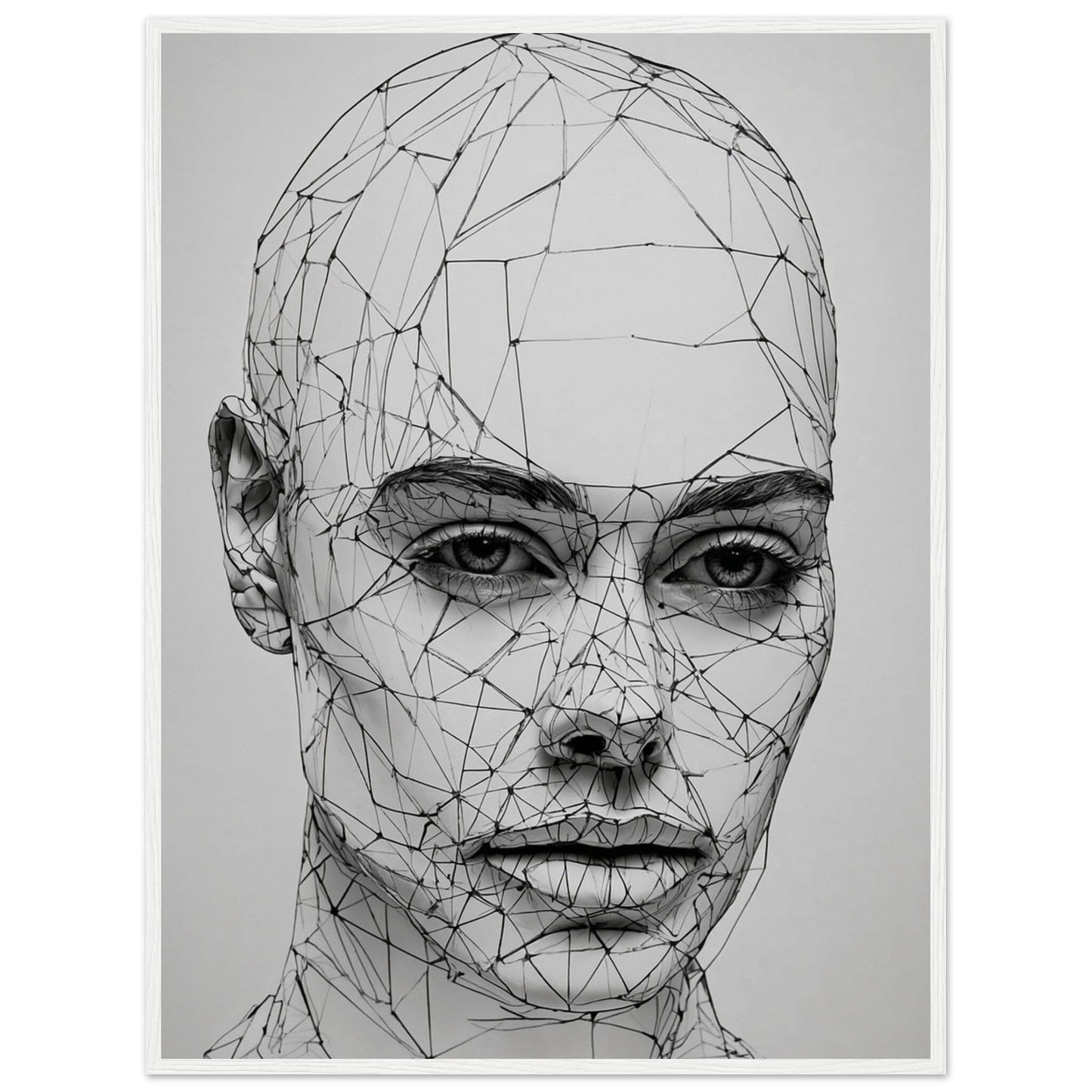 Premium Matte Paper Wooden Framed Poster - Exklusive Kunst in stilvollen Holzrahmen Print Material Modern Masterpieces 60x80 cm / 24x32″ White frame
