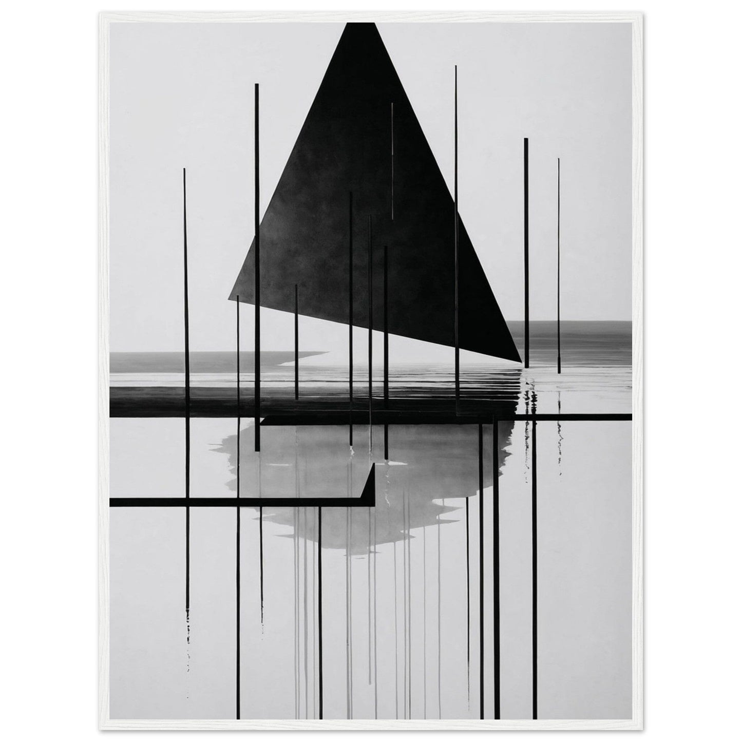 Premium Matte Paper Wooden Framed Poster - Exklusive Kunst in stilvollen Holzrahmen Print Material Modern Masterpieces 60x80 cm / 24x32″ White frame