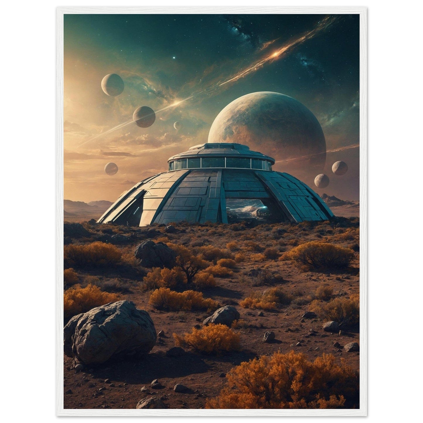 Premium Matte Paper Wooden Framed Poster - Exklusive Kunst in stilvollen Holzrahmen Print Material Modern Masterpieces 60x80 cm / 24x32″ White frame