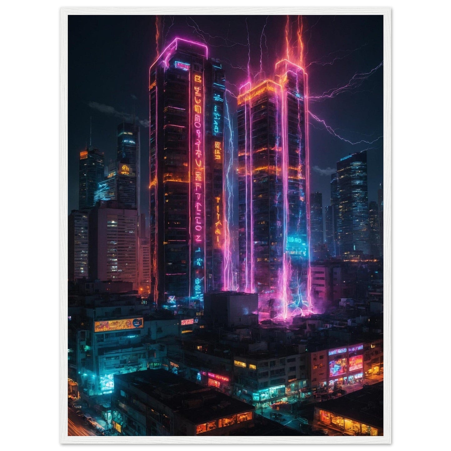Premium Matte Paper Wooden Framed Poster - Exklusive Kunst in stilvollen Holzrahmen Print Material Modern Masterpieces 60x80 cm / 24x32″ White frame
