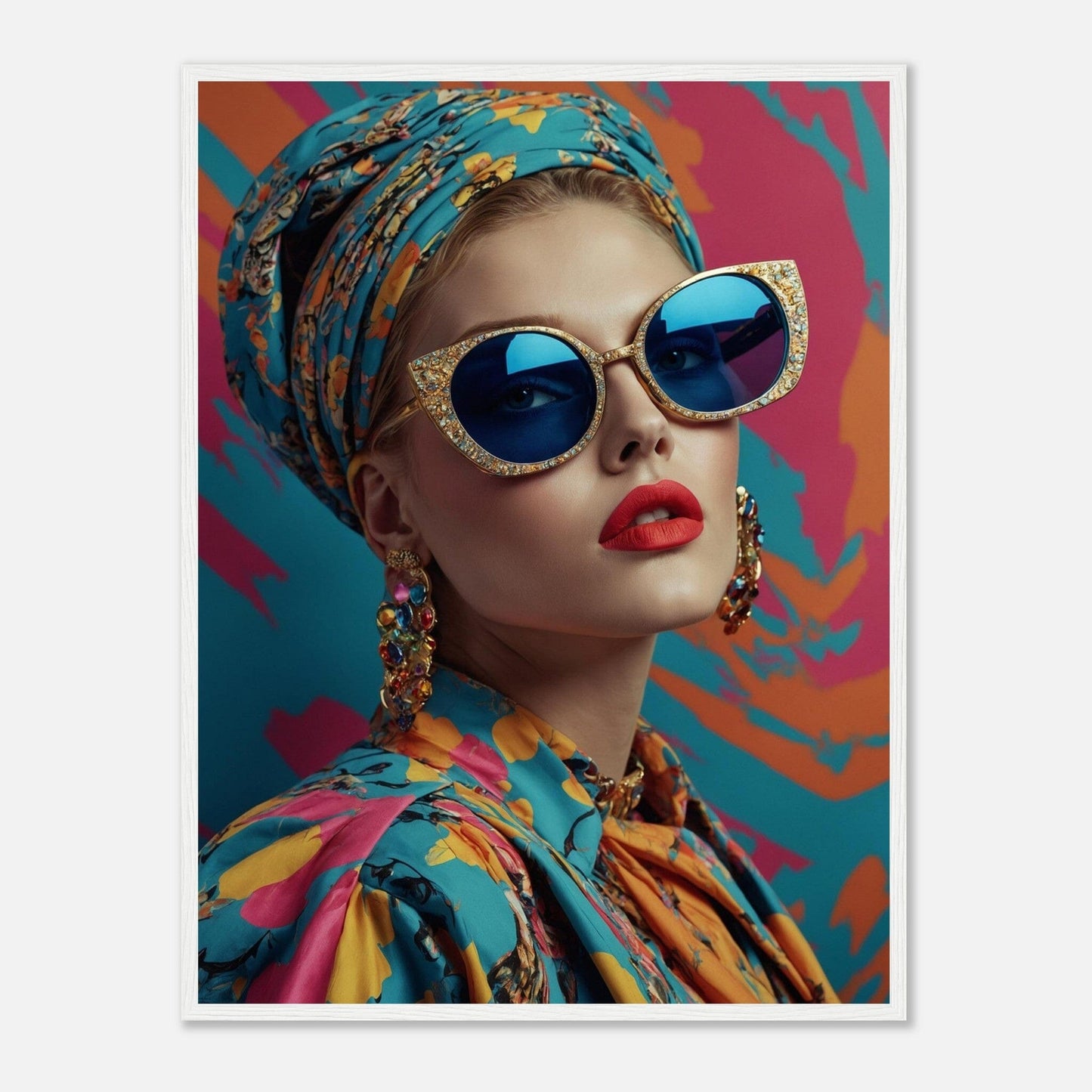 Premium Matte Paper Wooden Framed Poster - Exklusive Kunst in stilvollen Holzrahmen Print Material Modern Masterpieces 60x80 cm / 24x32″ White frame