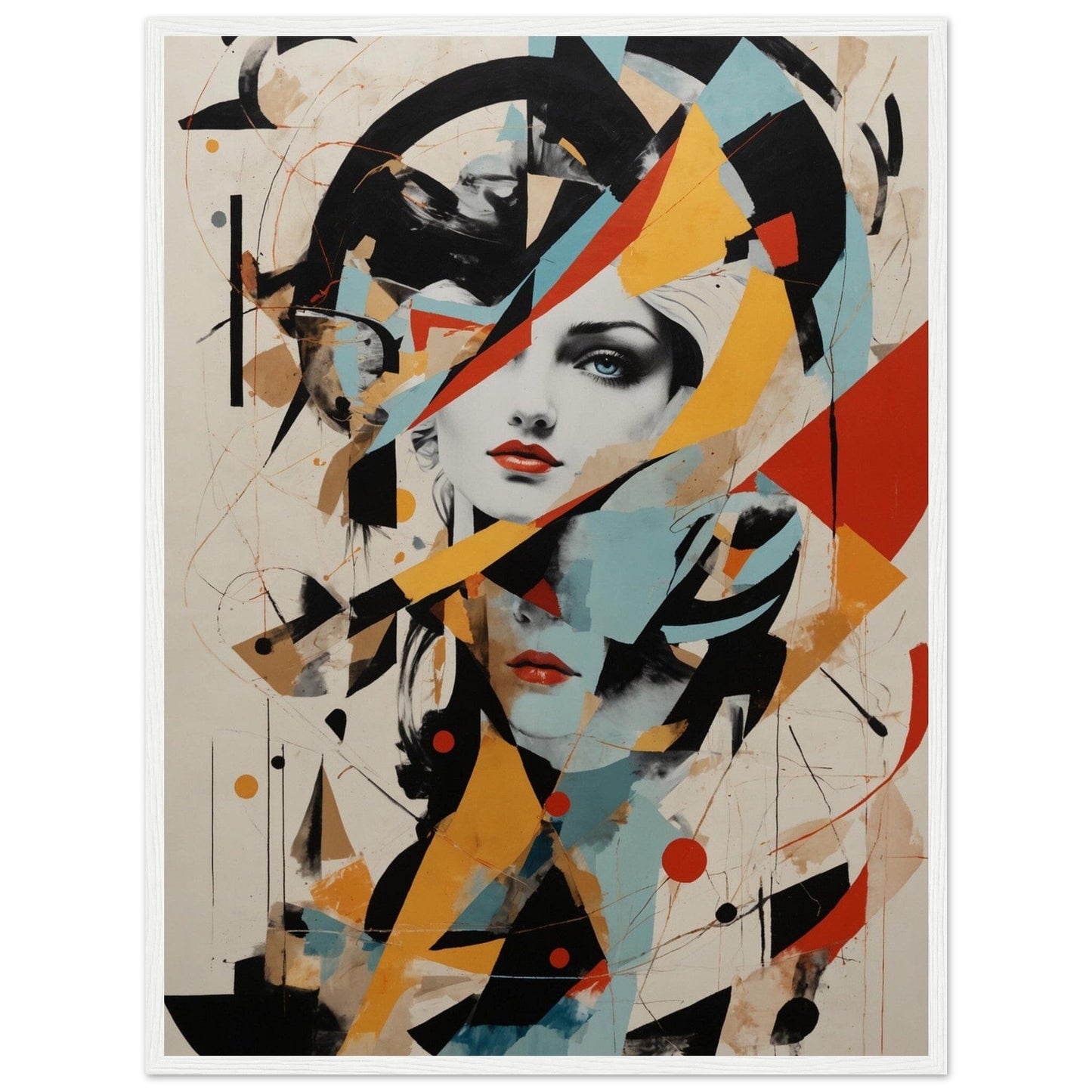 Premium Matte Paper Wooden Framed Poster - Exklusive Kunst in stilvollen Holzrahmen Print Material Modern Masterpieces 60x80 cm / 24x32″ White frame