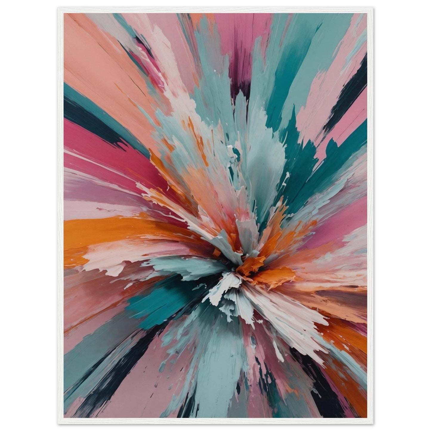 Premium Matte Paper Wooden Framed Poster - Exklusive Kunst in stilvollen Holzrahmen Print Material Modern Masterpieces 60x80 cm / 24x32″ White frame