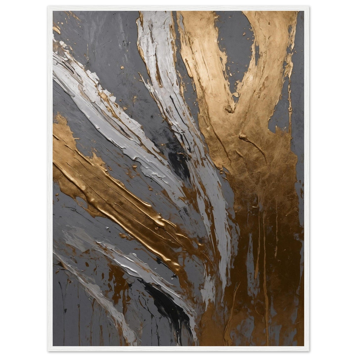 Premium Matte Paper Wooden Framed Poster - Exklusive Kunst in stilvollen Holzrahmen Print Material Modern Masterpieces 60x80 cm / 24x32″ White frame