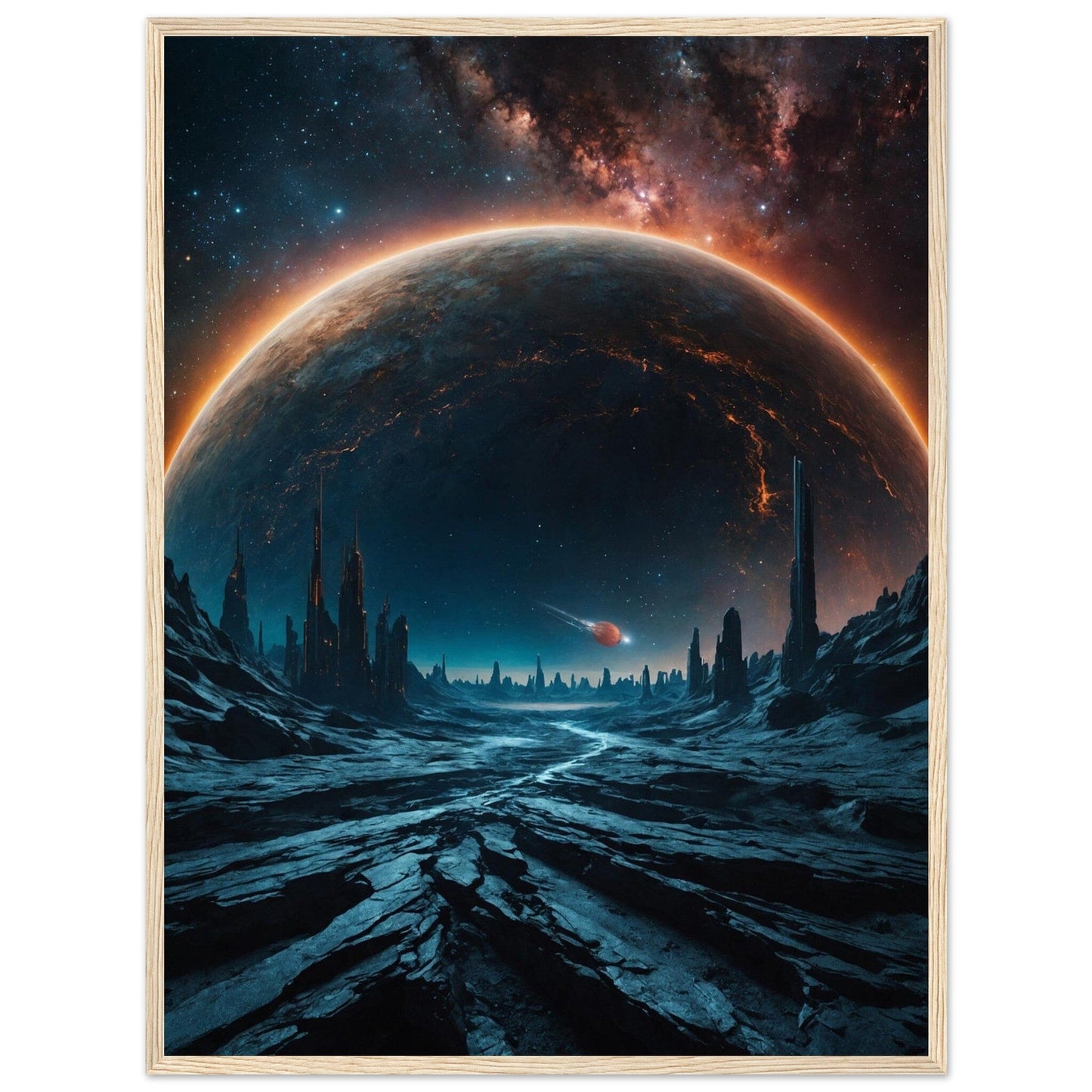 Premium Matte Paper Wooden Framed Poster - Exklusive Kunst in stilvollen Holzrahmen Print Material Modern Masterpieces 60x80 cm / 24x32″ Wood frame