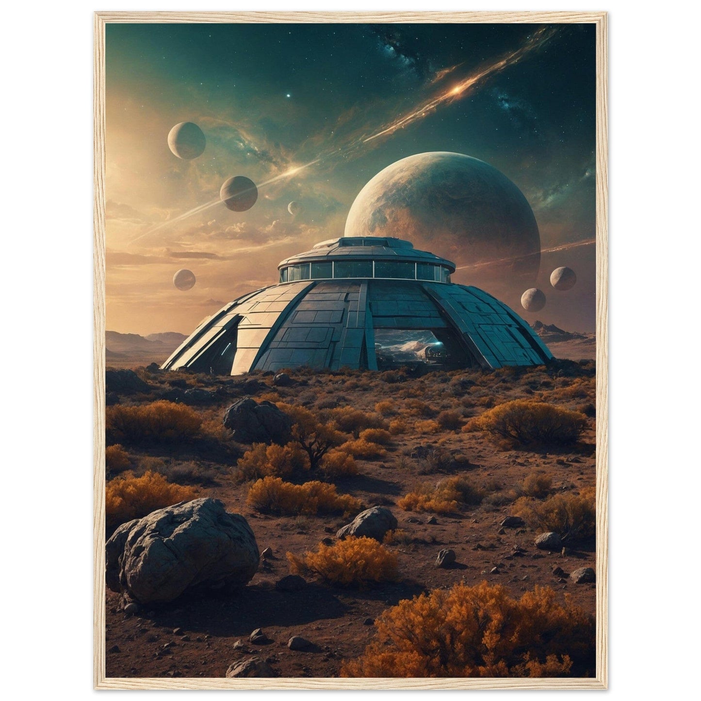 Premium Matte Paper Wooden Framed Poster - Exklusive Kunst in stilvollen Holzrahmen Print Material Modern Masterpieces 60x80 cm / 24x32″ Wood frame