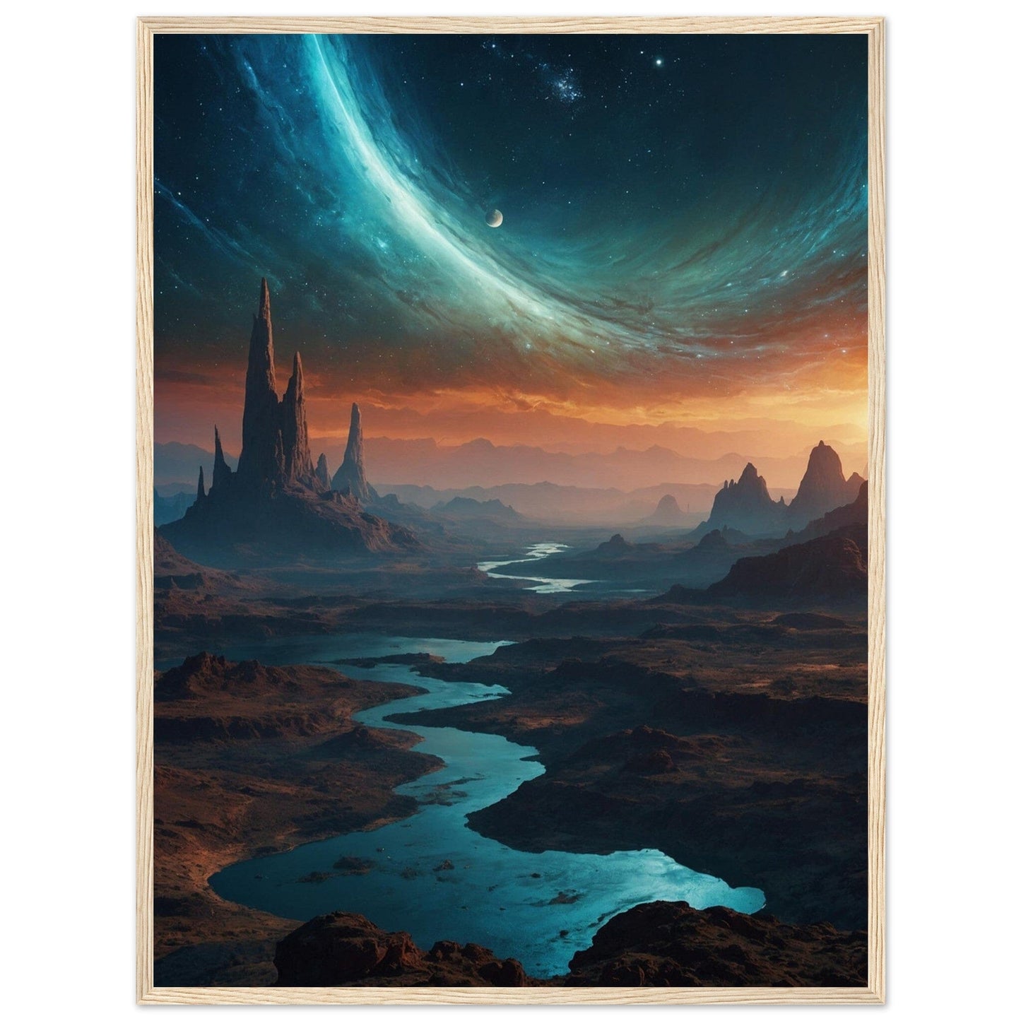 Premium Matte Paper Wooden Framed Poster - Exklusive Kunst in stilvollen Holzrahmen Print Material Modern Masterpieces 60x80 cm / 24x32″ Wood frame