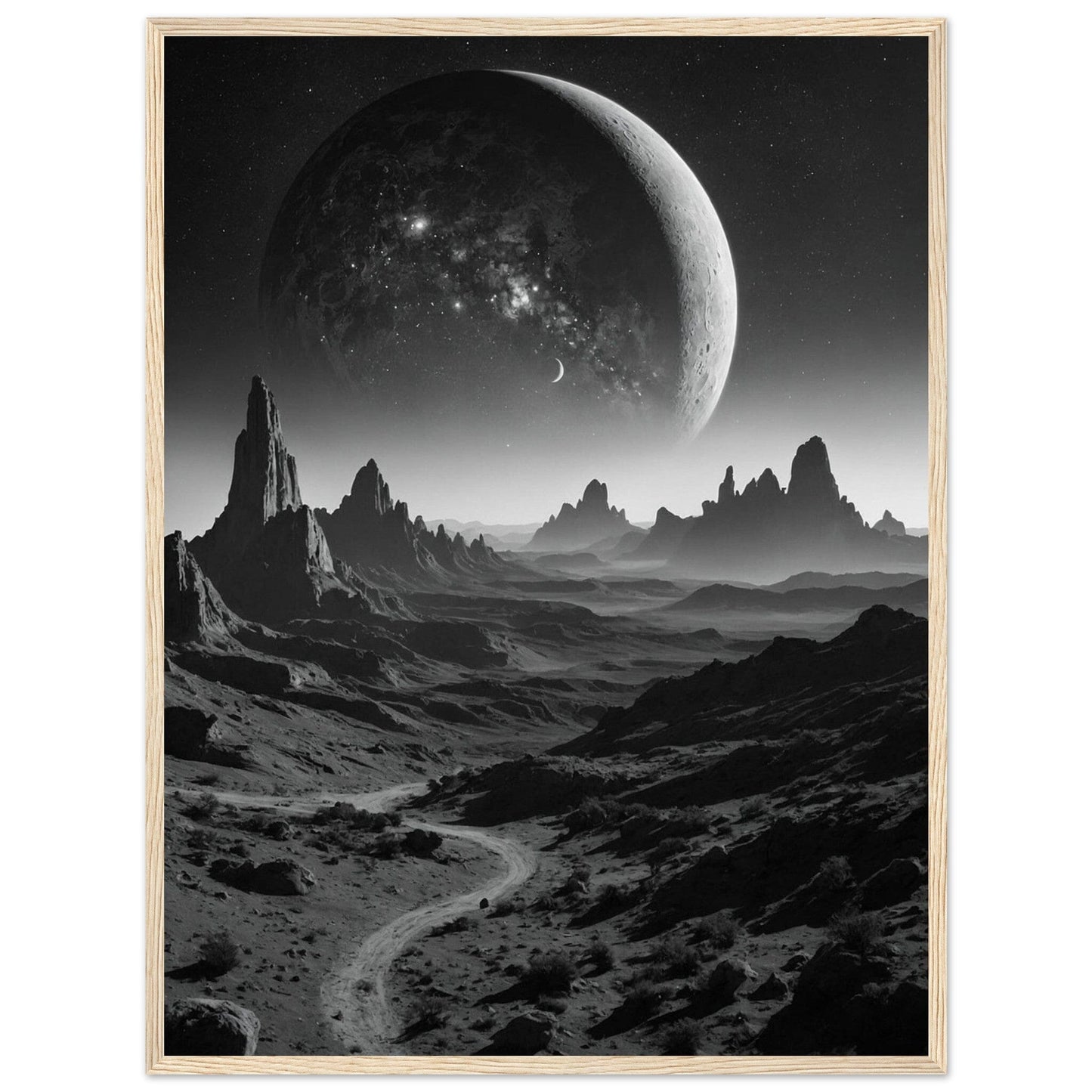 Premium Matte Paper Wooden Framed Poster - Exklusive Kunst in stilvollen Holzrahmen Print Material Modern Masterpieces 60x80 cm / 24x32″ Wood frame