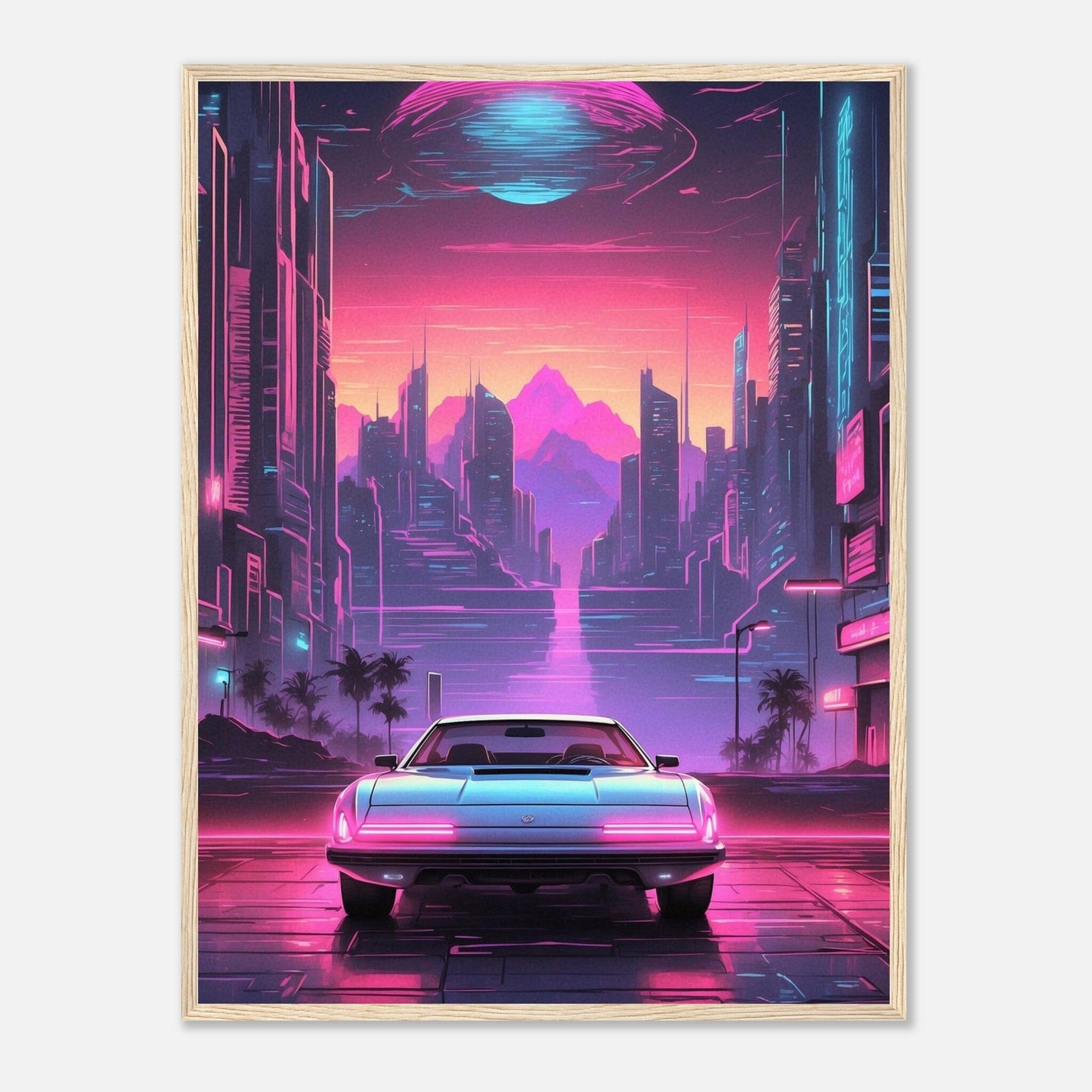 Premium Matte Paper Wooden Framed Poster - Exklusive Kunst in stilvollen Holzrahmen Print Material Modern Masterpieces 60x80 cm / 24x32″ Wood frame
