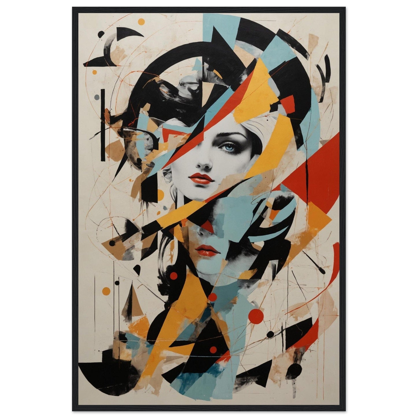 Premium Matte Paper Wooden Framed Poster - Exklusive Kunst in stilvollen Holzrahmen Print Material Modern Masterpieces 60x90 cm / 24x36″ Black frame