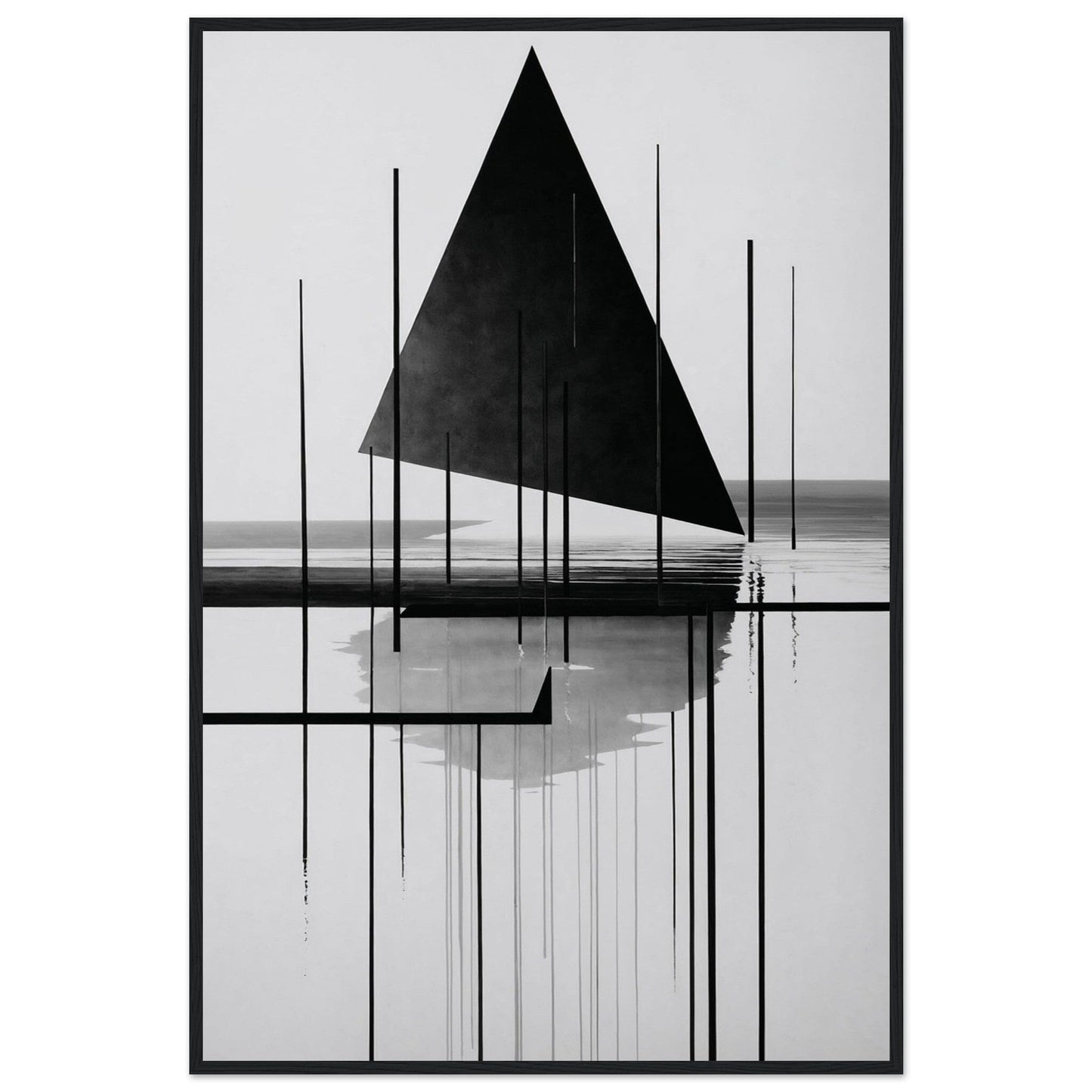 Premium Matte Paper Wooden Framed Poster - Exklusive Kunst in stilvollen Holzrahmen Print Material Modern Masterpieces 60x90 cm / 24x36″ Black frame
