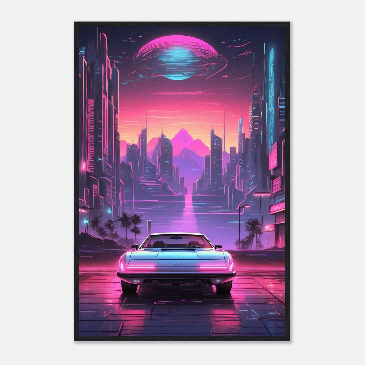 Premium Matte Paper Wooden Framed Poster - Exklusive Kunst in stilvollen Holzrahmen Print Material Modern Masterpieces 60x90 cm / 24x36″ Black frame