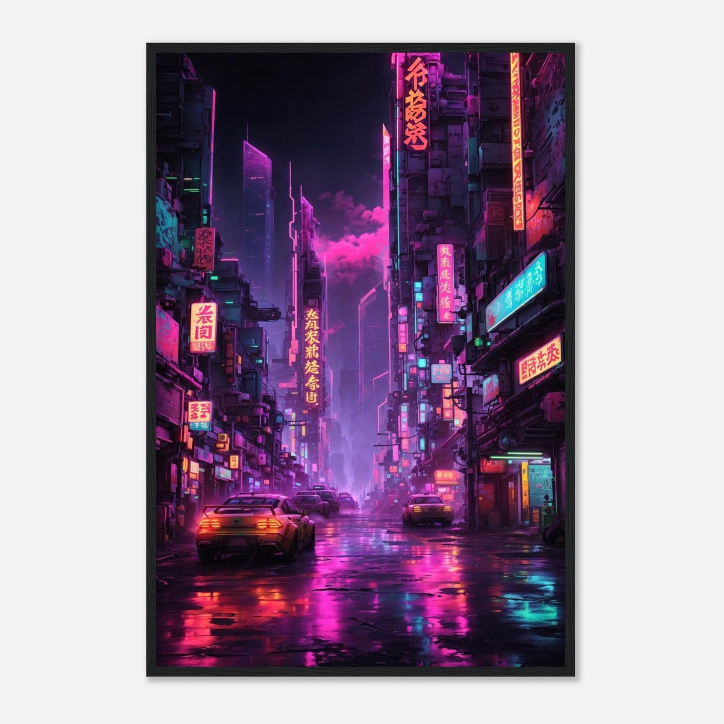 Premium Matte Paper Wooden Framed Poster - Exklusive Kunst in stilvollen Holzrahmen Print Material Modern Masterpieces 60x90 cm / 24x36″ Black frame