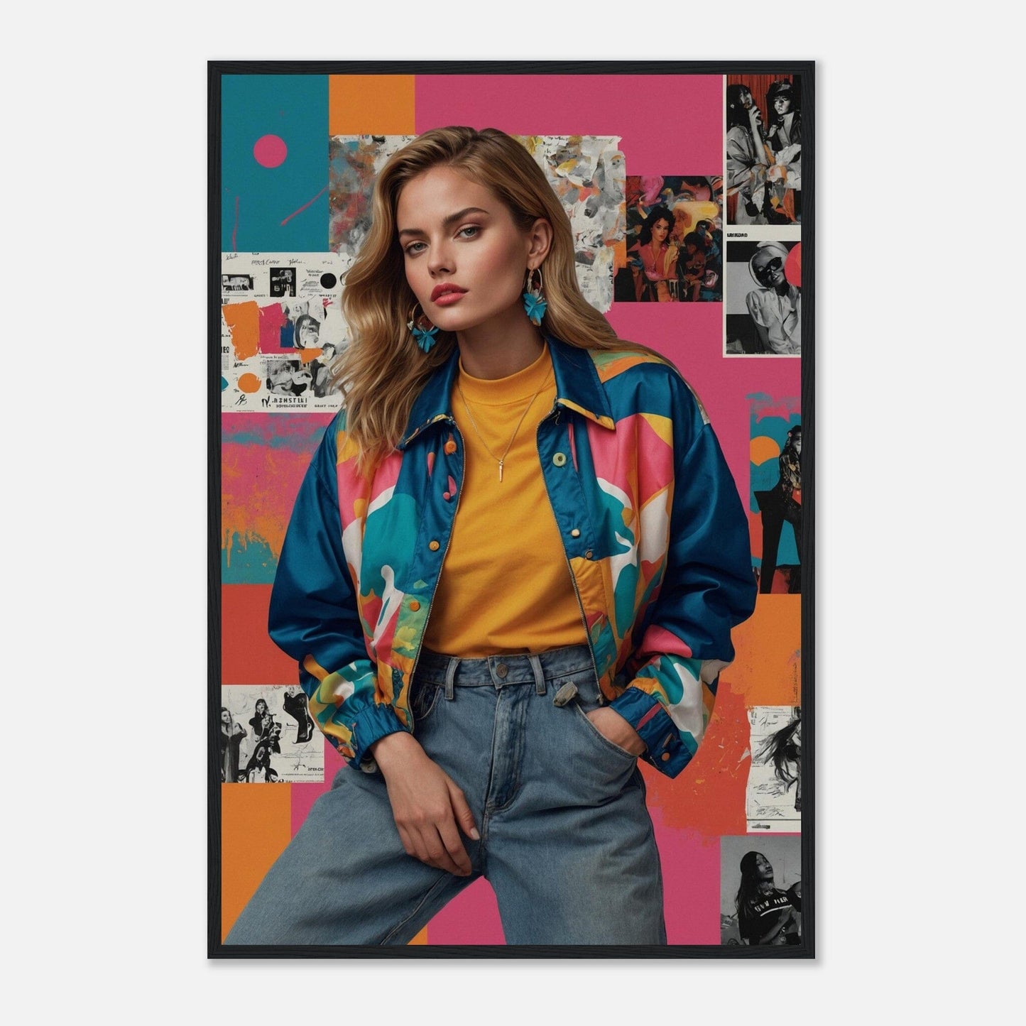 Premium Matte Paper Wooden Framed Poster - Exklusive Kunst in stilvollen Holzrahmen Print Material Modern Masterpieces 60x90 cm / 24x36″ Black frame