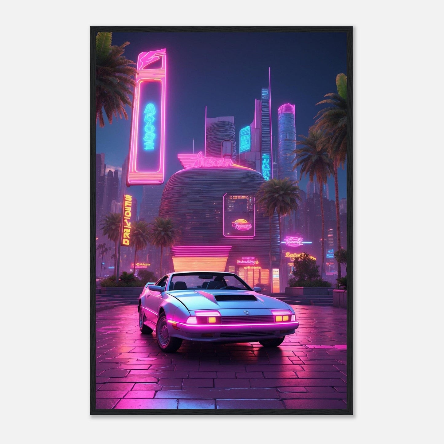 Premium Matte Paper Wooden Framed Poster - Exklusive Kunst in stilvollen Holzrahmen Print Material Modern Masterpieces 60x90 cm / 24x36″ Black frame
