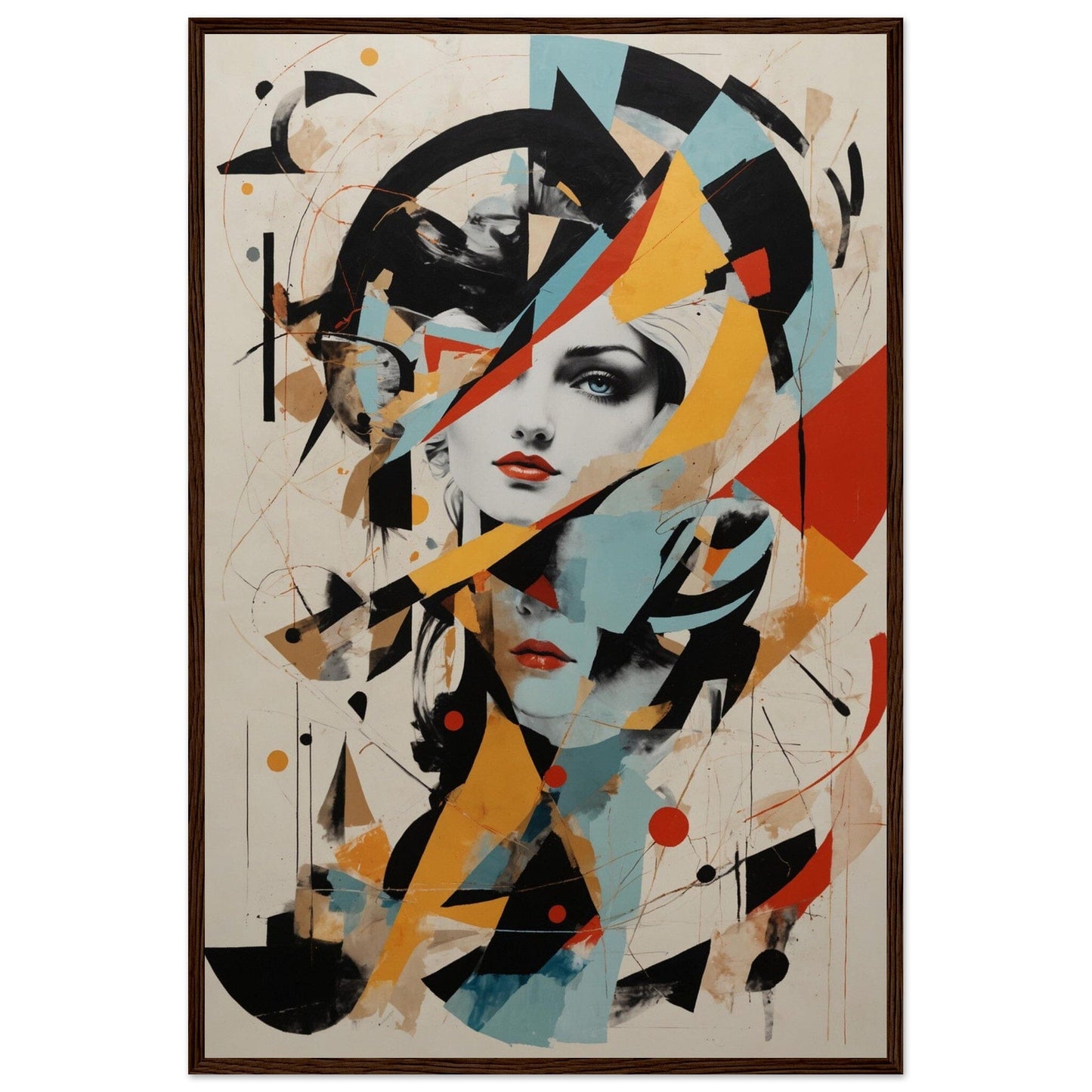 Premium Matte Paper Wooden Framed Poster - Exklusive Kunst in stilvollen Holzrahmen Print Material Modern Masterpieces 60x90 cm / 24x36″ Dark wood frame