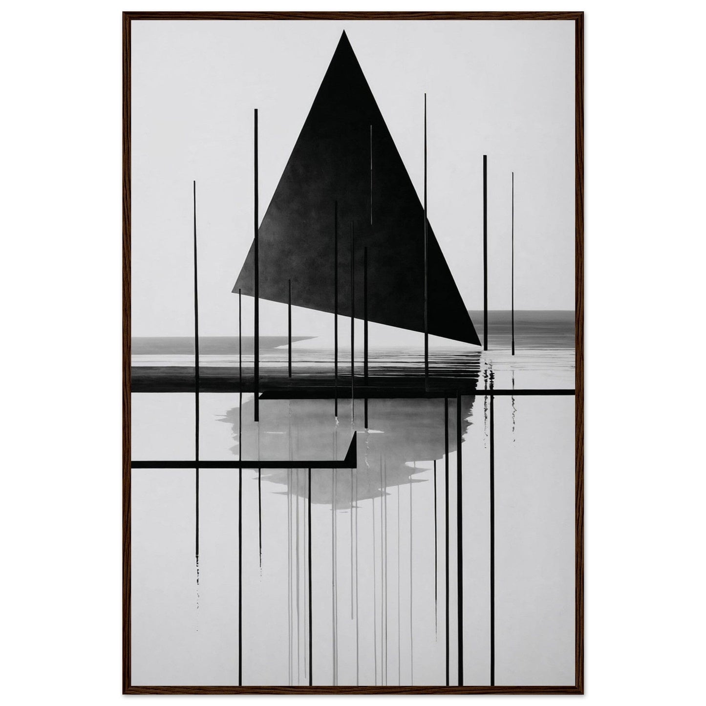 Premium Matte Paper Wooden Framed Poster - Exklusive Kunst in stilvollen Holzrahmen Print Material Modern Masterpieces 60x90 cm / 24x36″ Dark wood frame