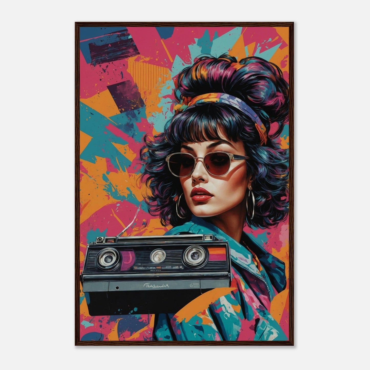 Premium Matte Paper Wooden Framed Poster - Exklusive Kunst in stilvollen Holzrahmen Print Material Modern Masterpieces 60x90 cm / 24x36″ Dark wood frame