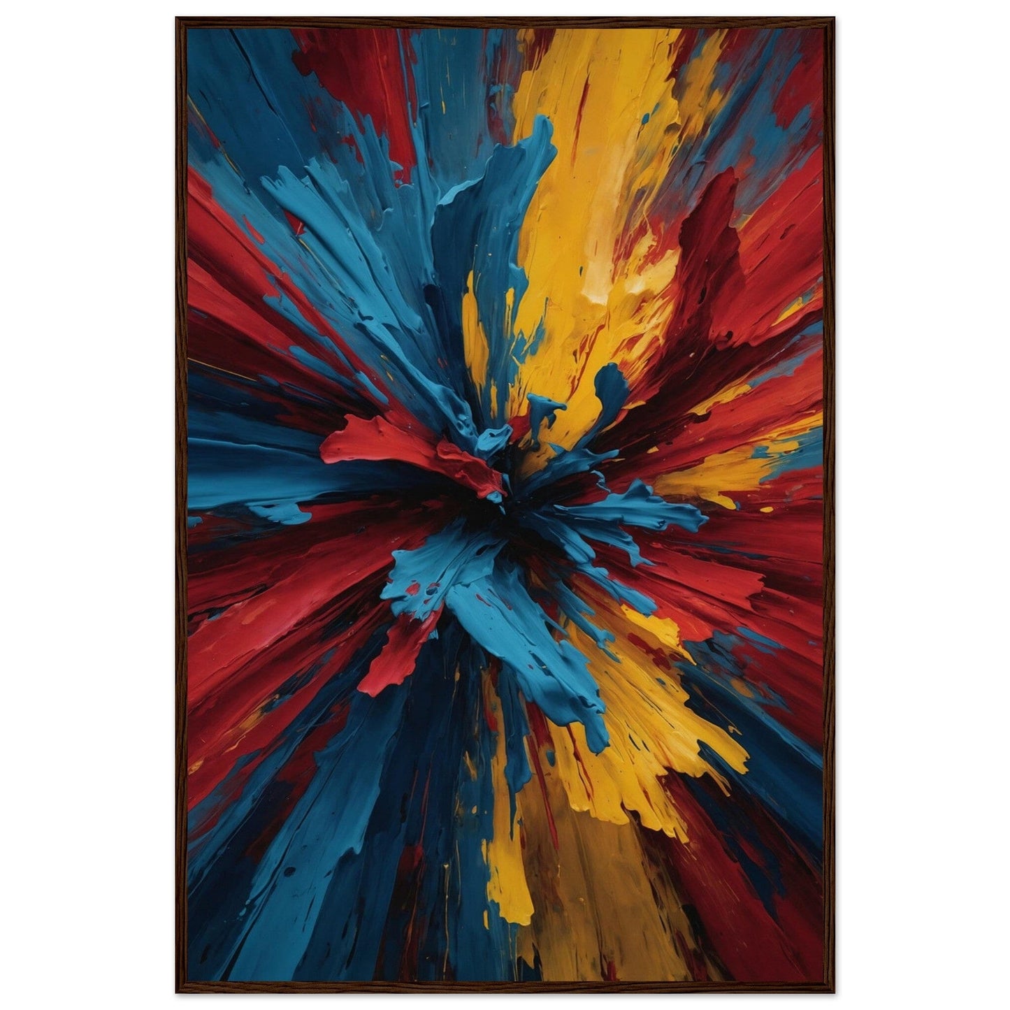 Premium Matte Paper Wooden Framed Poster - Exklusive Kunst in stilvollen Holzrahmen Print Material Modern Masterpieces 60x90 cm / 24x36″ Dark wood frame