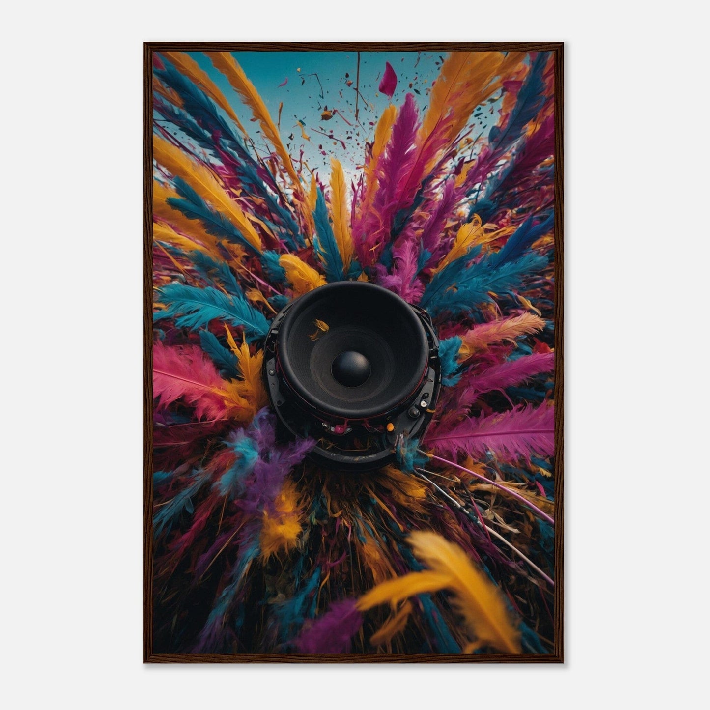 Premium Matte Paper Wooden Framed Poster - Exklusive Kunst in stilvollen Holzrahmen Print Material Modern Masterpieces 60x90 cm / 24x36″ Dark wood frame