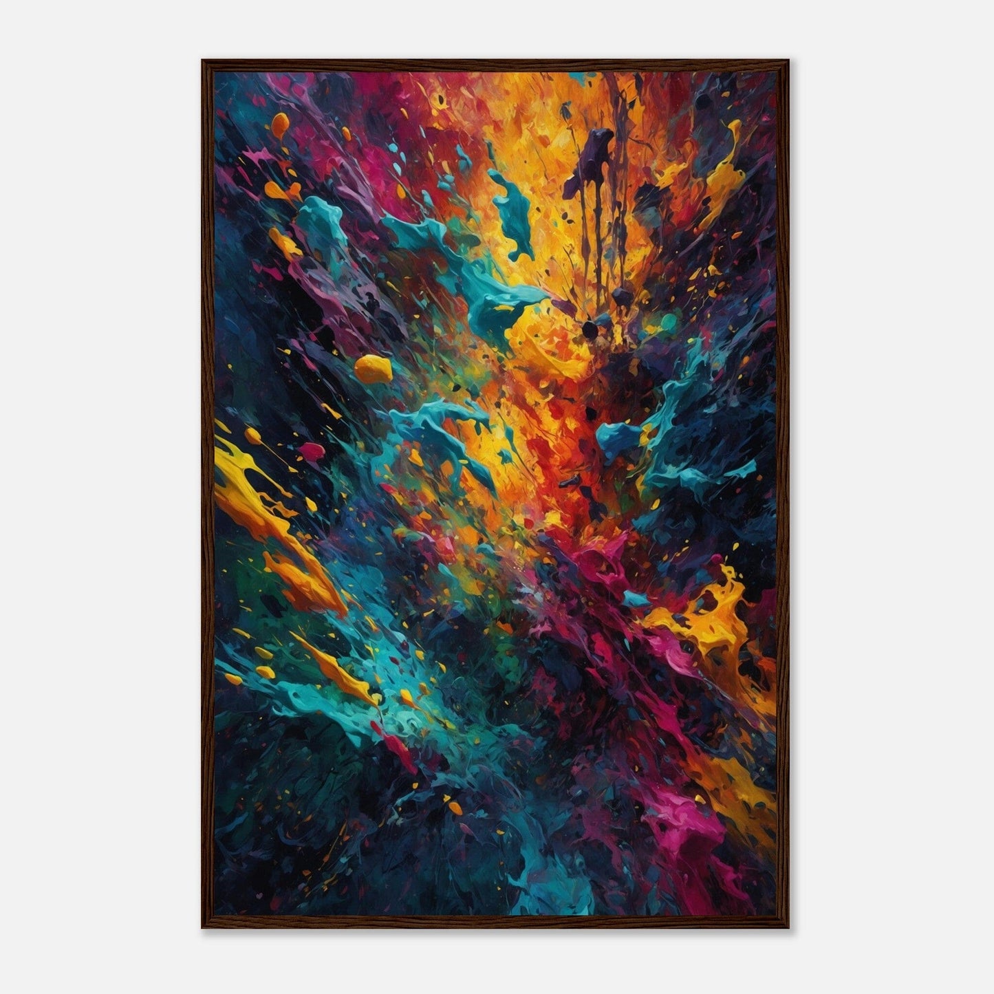 Premium Matte Paper Wooden Framed Poster - Exklusive Kunst in stilvollen Holzrahmen Print Material Modern Masterpieces 60x90 cm / 24x36″ Dark wood frame
