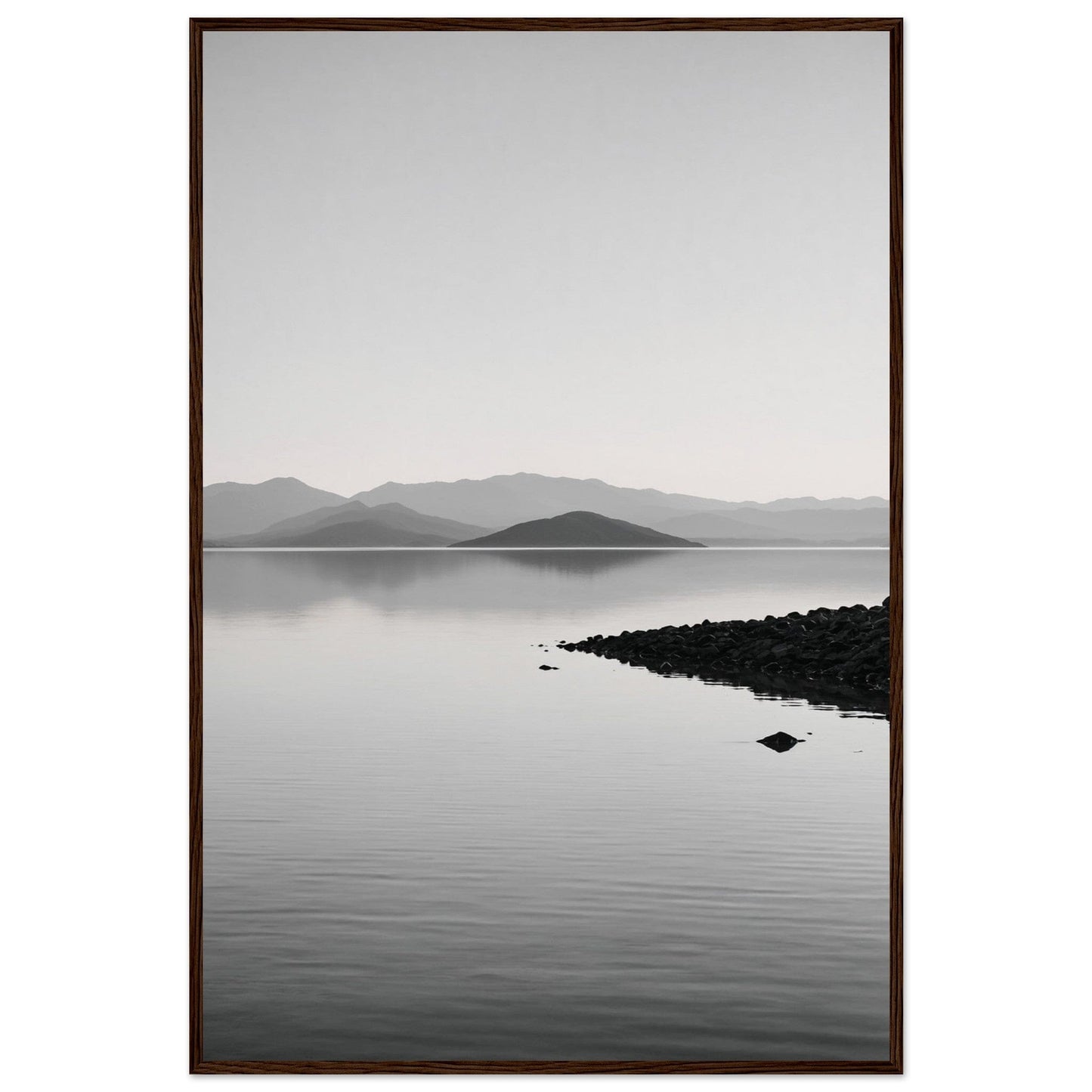 Premium Matte Paper Wooden Framed Poster - Exklusive Kunst in stilvollen Holzrahmen Print Material Modern Masterpieces 60x90 cm / 24x36″ Dark wood frame