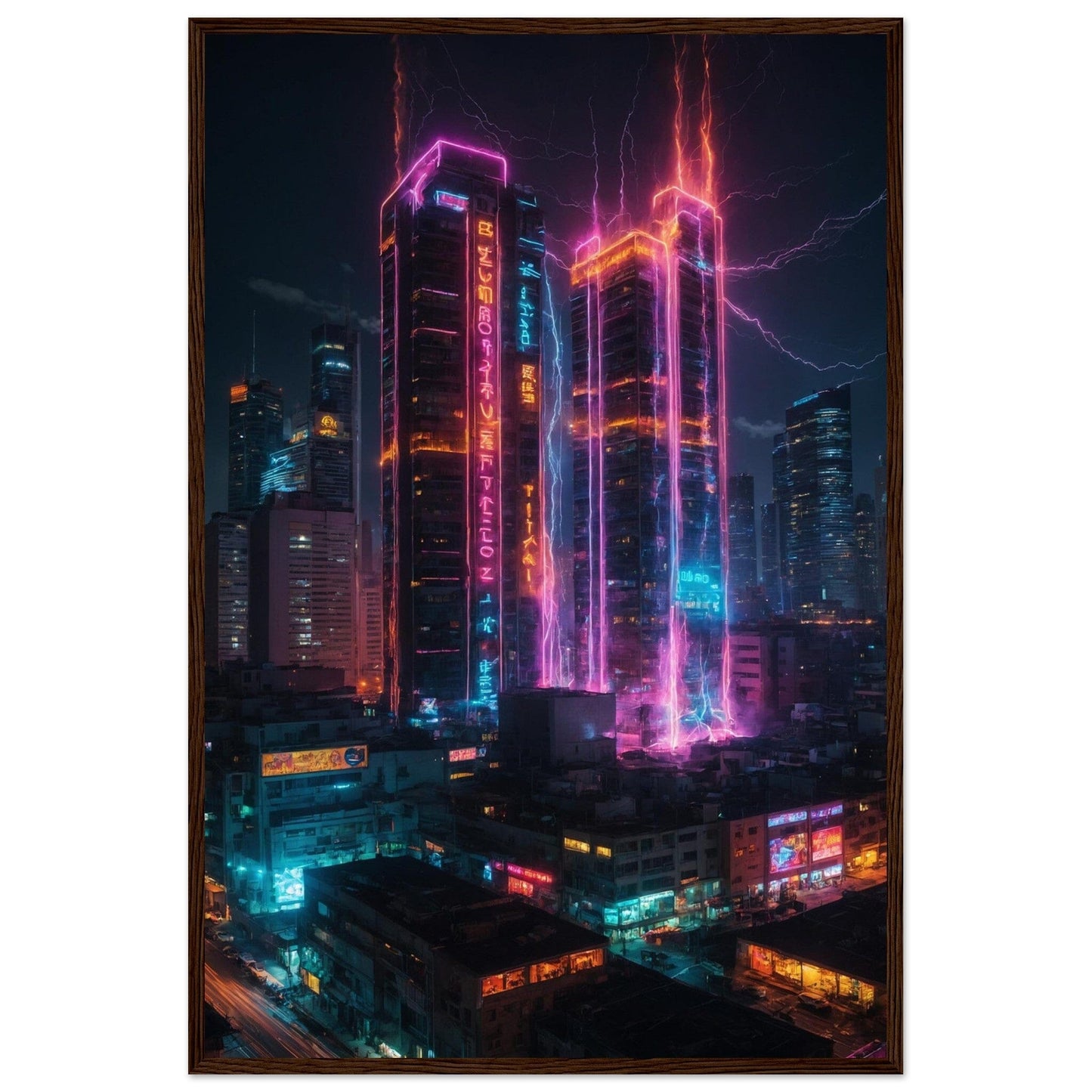 Premium Matte Paper Wooden Framed Poster - Exklusive Kunst in stilvollen Holzrahmen Print Material Modern Masterpieces 60x90 cm / 24x36″ Dark wood frame