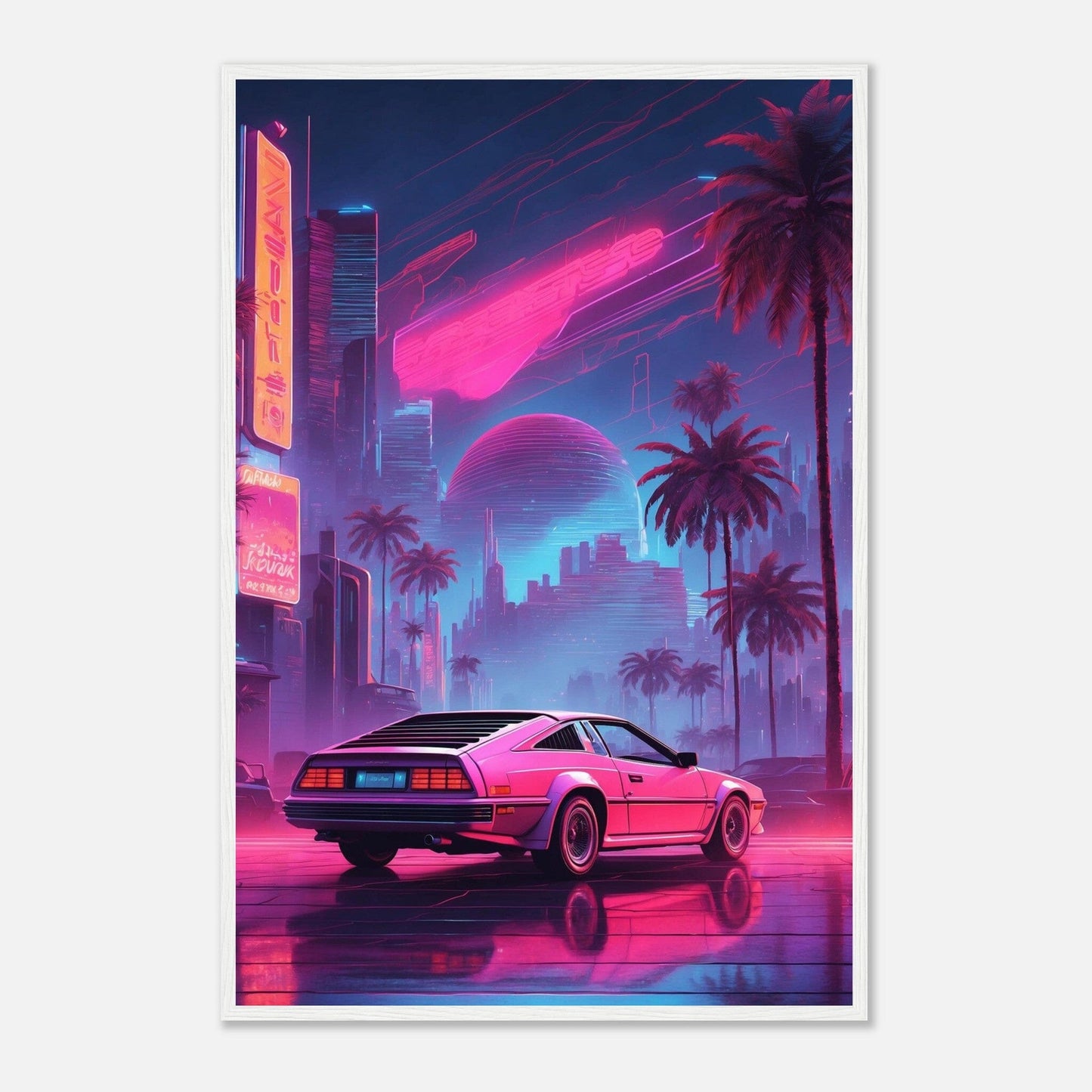 Premium Matte Paper Wooden Framed Poster - Exklusive Kunst in stilvollen Holzrahmen Print Material Modern Masterpieces 60x90 cm / 24x36″ White frame