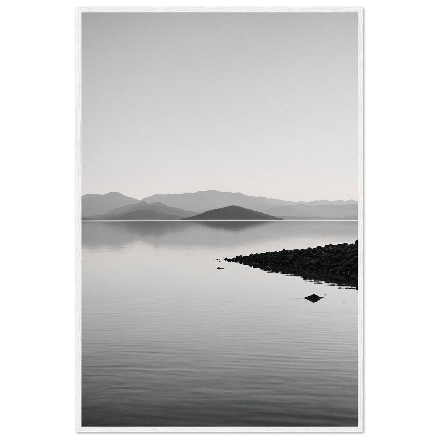 Premium Matte Paper Wooden Framed Poster - Exklusive Kunst in stilvollen Holzrahmen Print Material Modern Masterpieces 60x90 cm / 24x36″ White frame