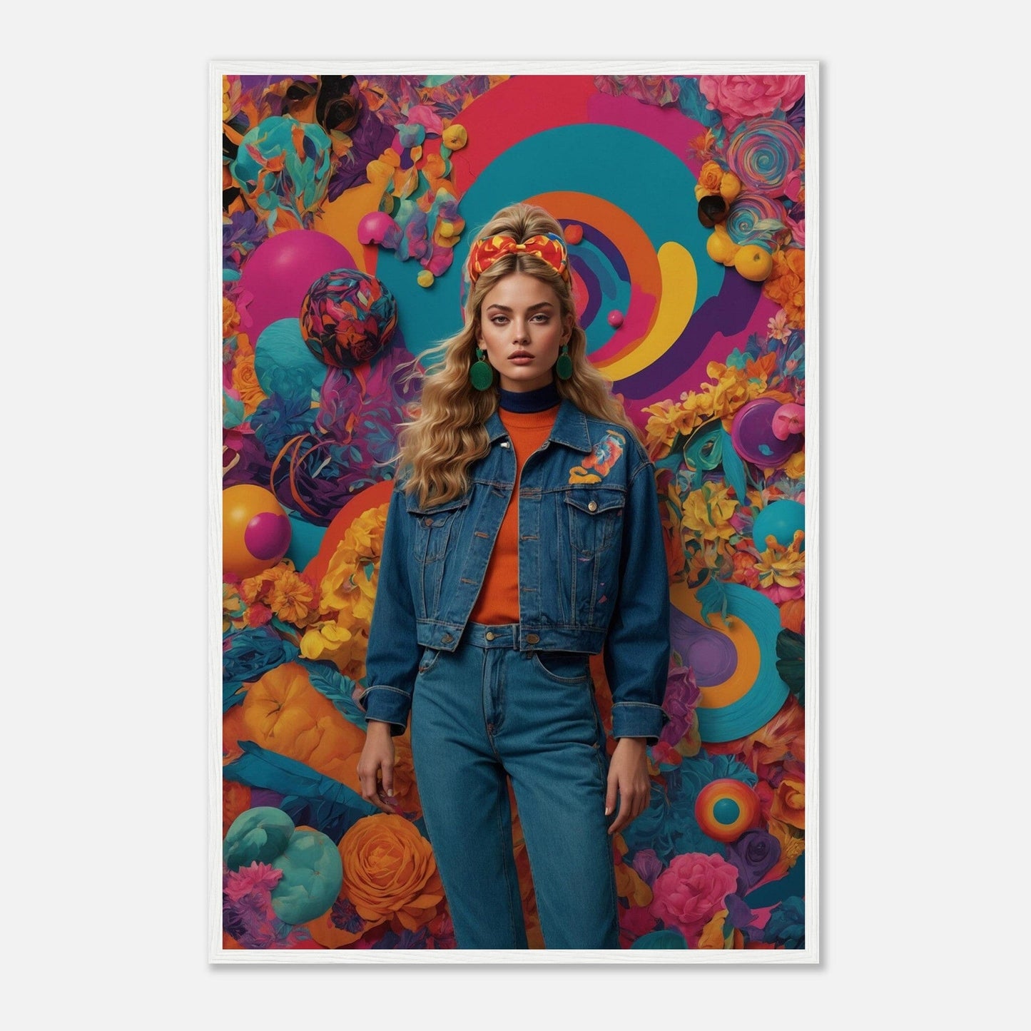 Premium Matte Paper Wooden Framed Poster - Exklusive Kunst in stilvollen Holzrahmen Print Material Modern Masterpieces 60x90 cm / 24x36″ White frame