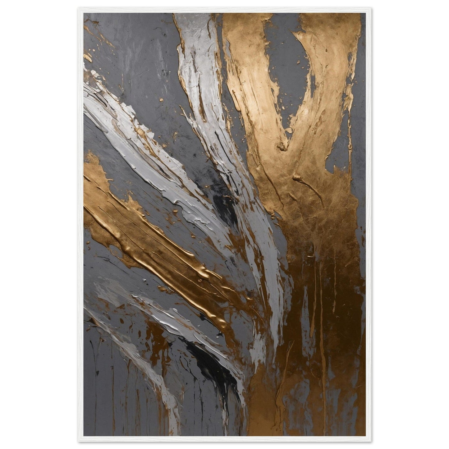 Premium Matte Paper Wooden Framed Poster - Exklusive Kunst in stilvollen Holzrahmen Print Material Modern Masterpieces 60x90 cm / 24x36″ White frame