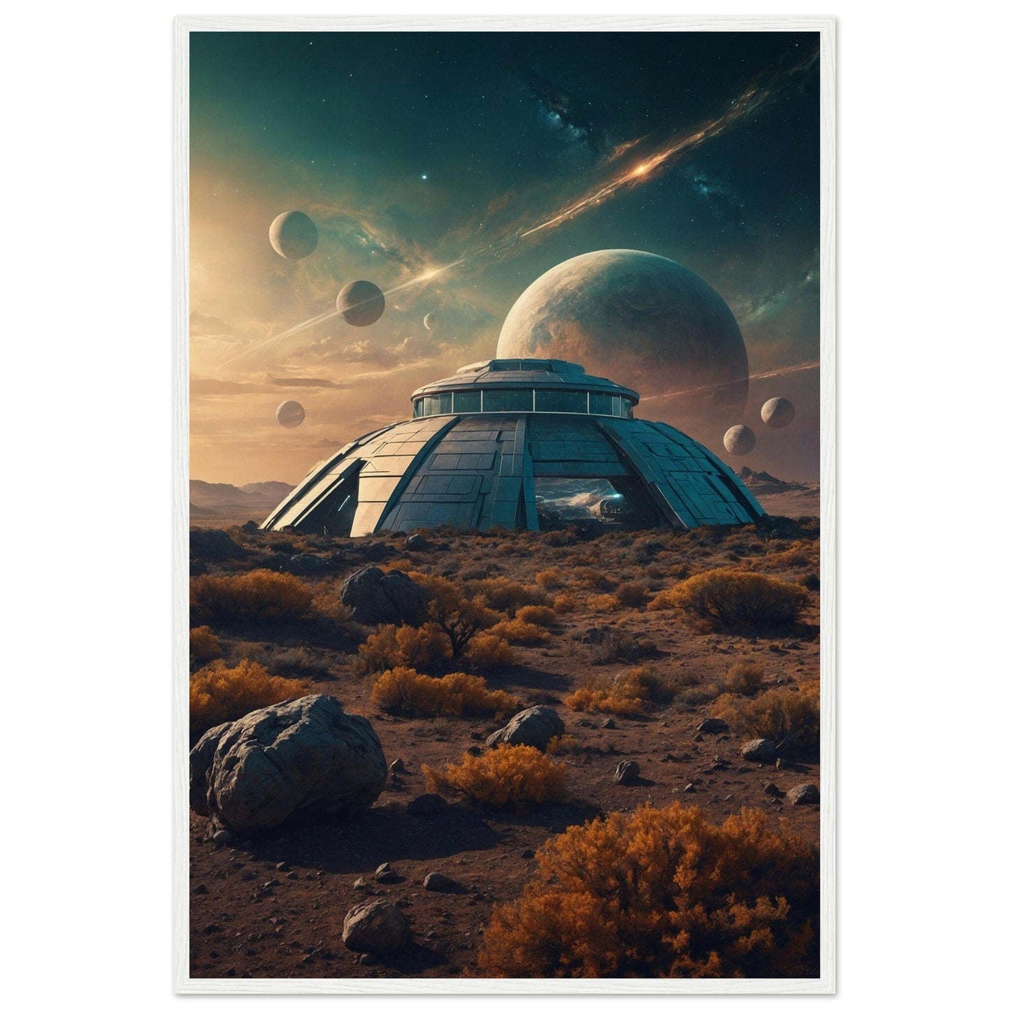 Premium Matte Paper Wooden Framed Poster - Exklusive Kunst in stilvollen Holzrahmen Print Material Modern Masterpieces 60x90 cm / 24x36″ White frame