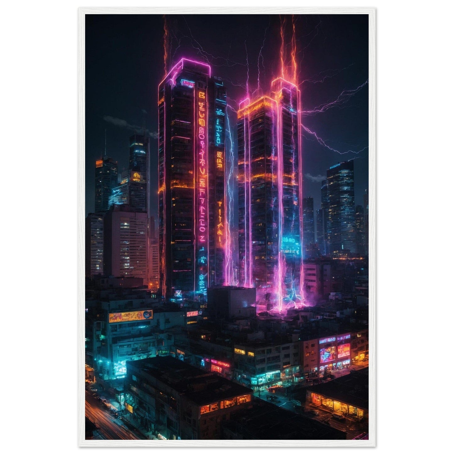 Premium Matte Paper Wooden Framed Poster - Exklusive Kunst in stilvollen Holzrahmen Print Material Modern Masterpieces 60x90 cm / 24x36″ White frame