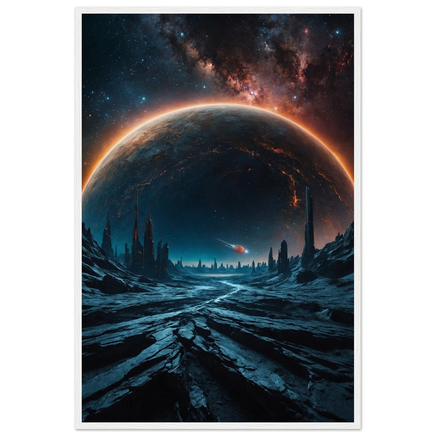 Premium Matte Paper Wooden Framed Poster - Exklusive Kunst in stilvollen Holzrahmen Print Material Modern Masterpieces 60x90 cm / 24x36″ White frame