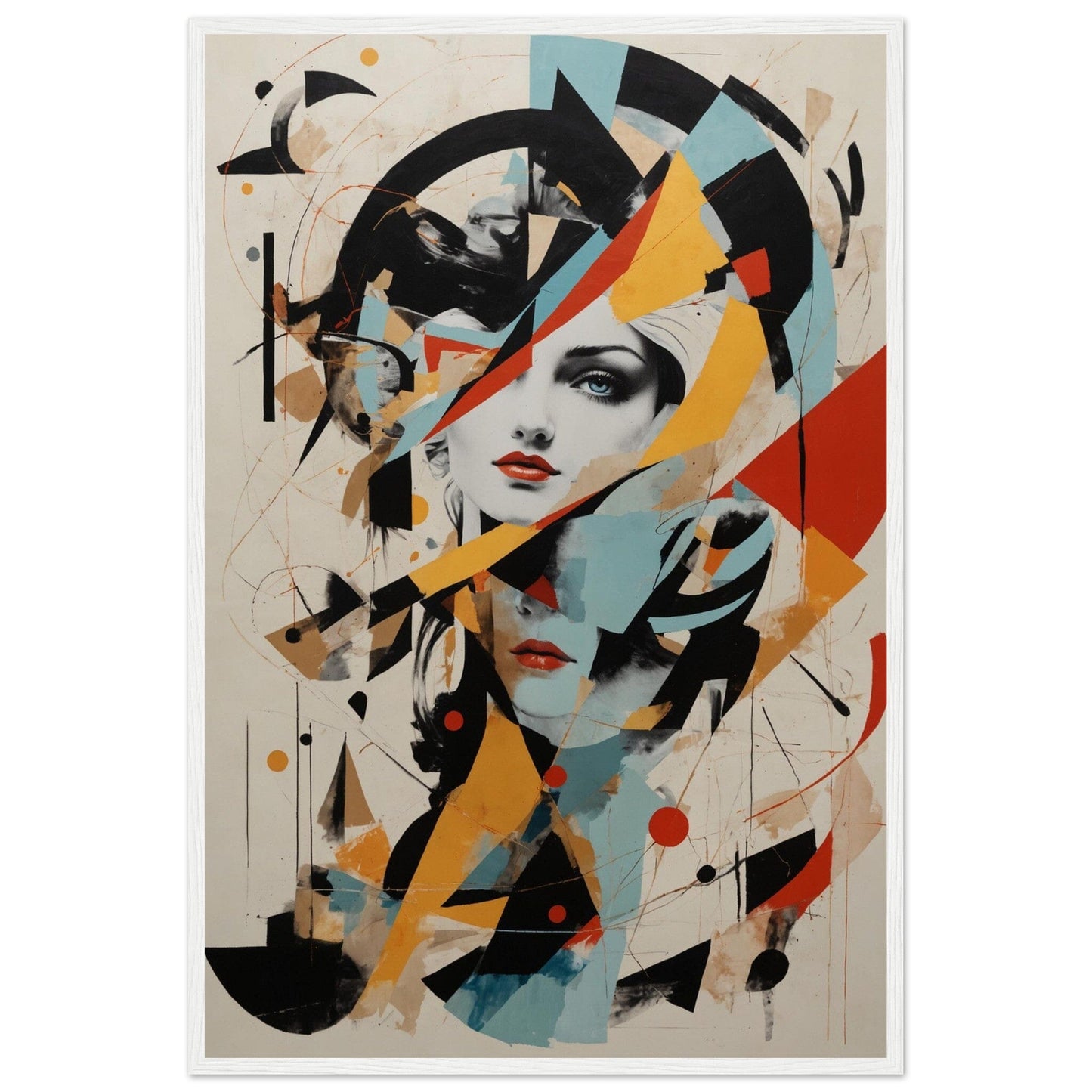 Premium Matte Paper Wooden Framed Poster - Exklusive Kunst in stilvollen Holzrahmen Print Material Modern Masterpieces 60x90 cm / 24x36″ White frame