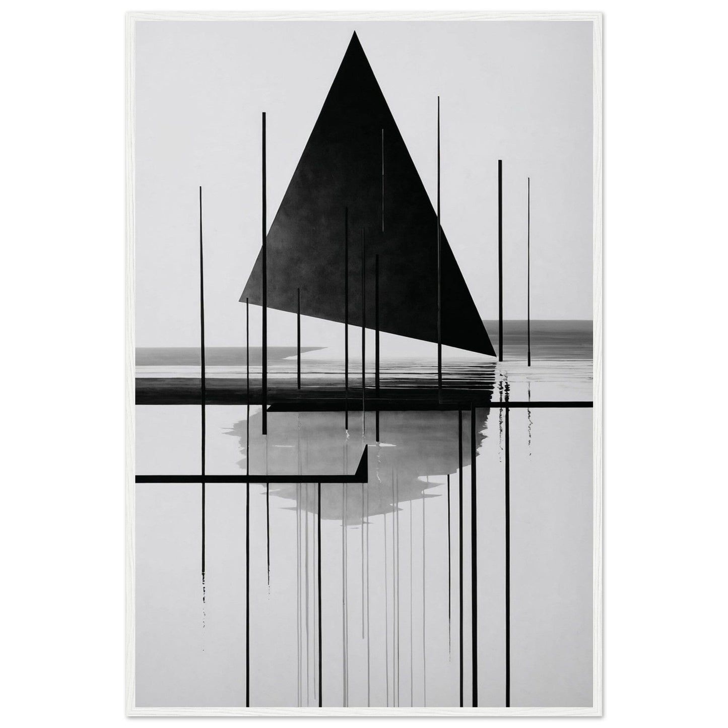 Premium Matte Paper Wooden Framed Poster - Exklusive Kunst in stilvollen Holzrahmen Print Material Modern Masterpieces 60x90 cm / 24x36″ White frame