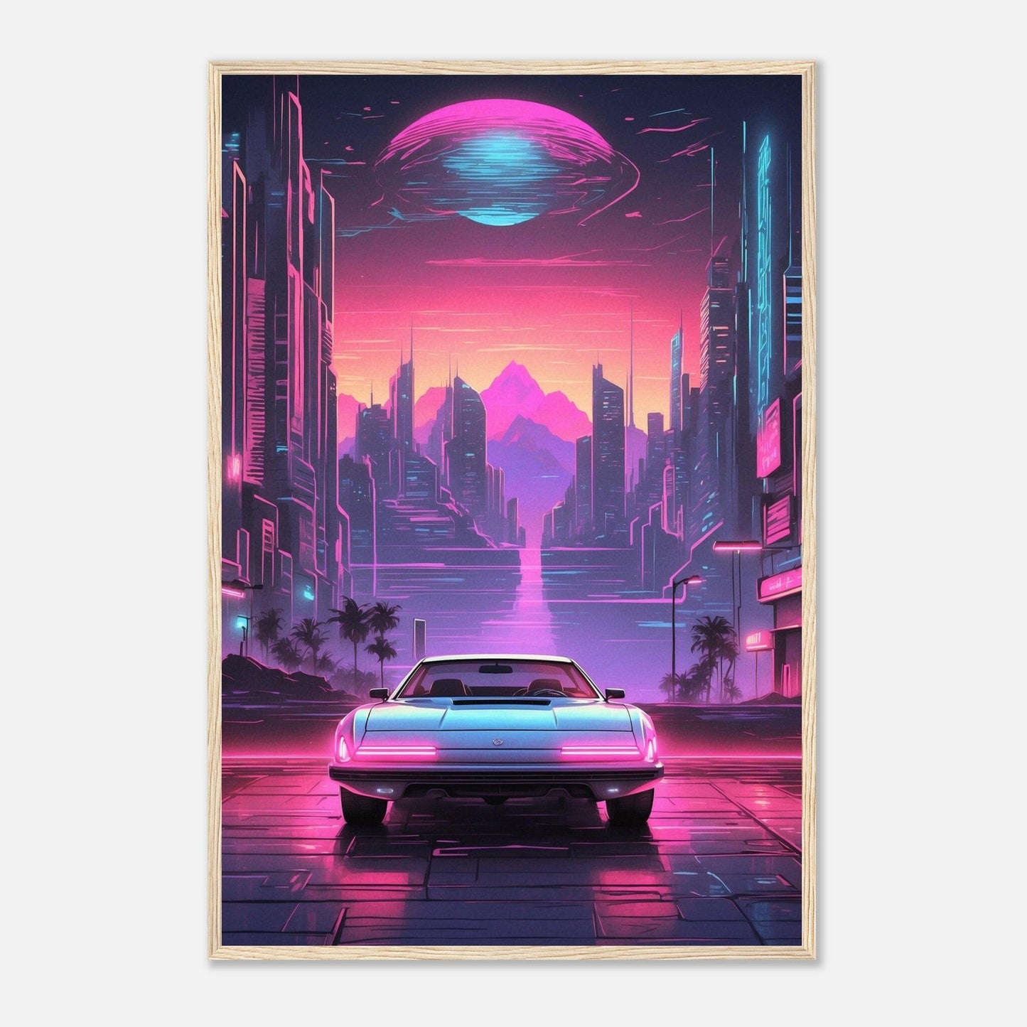 Premium Matte Paper Wooden Framed Poster - Exklusive Kunst in stilvollen Holzrahmen Print Material Modern Masterpieces 60x90 cm / 24x36″ Wood frame