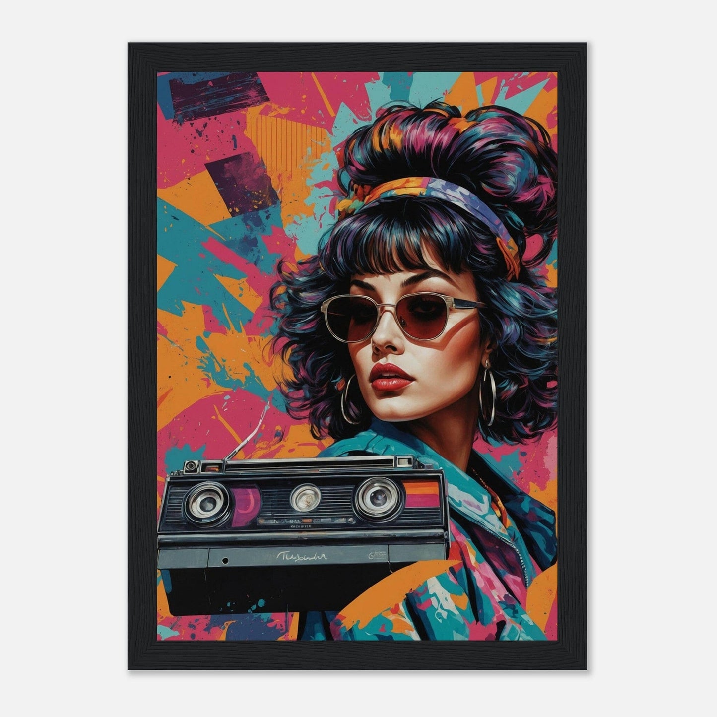 Premium Matte Paper Wooden Framed Poster - Exklusive Kunst in stilvollen Holzrahmen Print Material Modern Masterpieces A4 21x29.7 cm / 8x12″ Black frame
