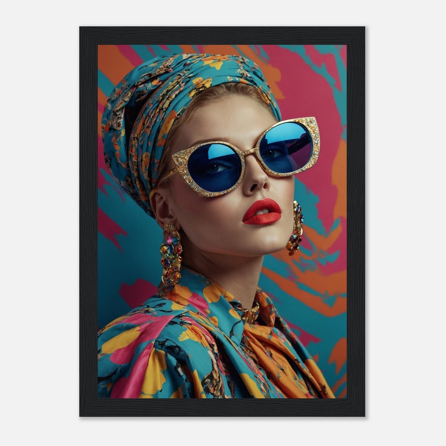 Premium Matte Paper Wooden Framed Poster - Exklusive Kunst in stilvollen Holzrahmen Print Material Modern Masterpieces A4 21x29.7 cm / 8x12″ Black frame