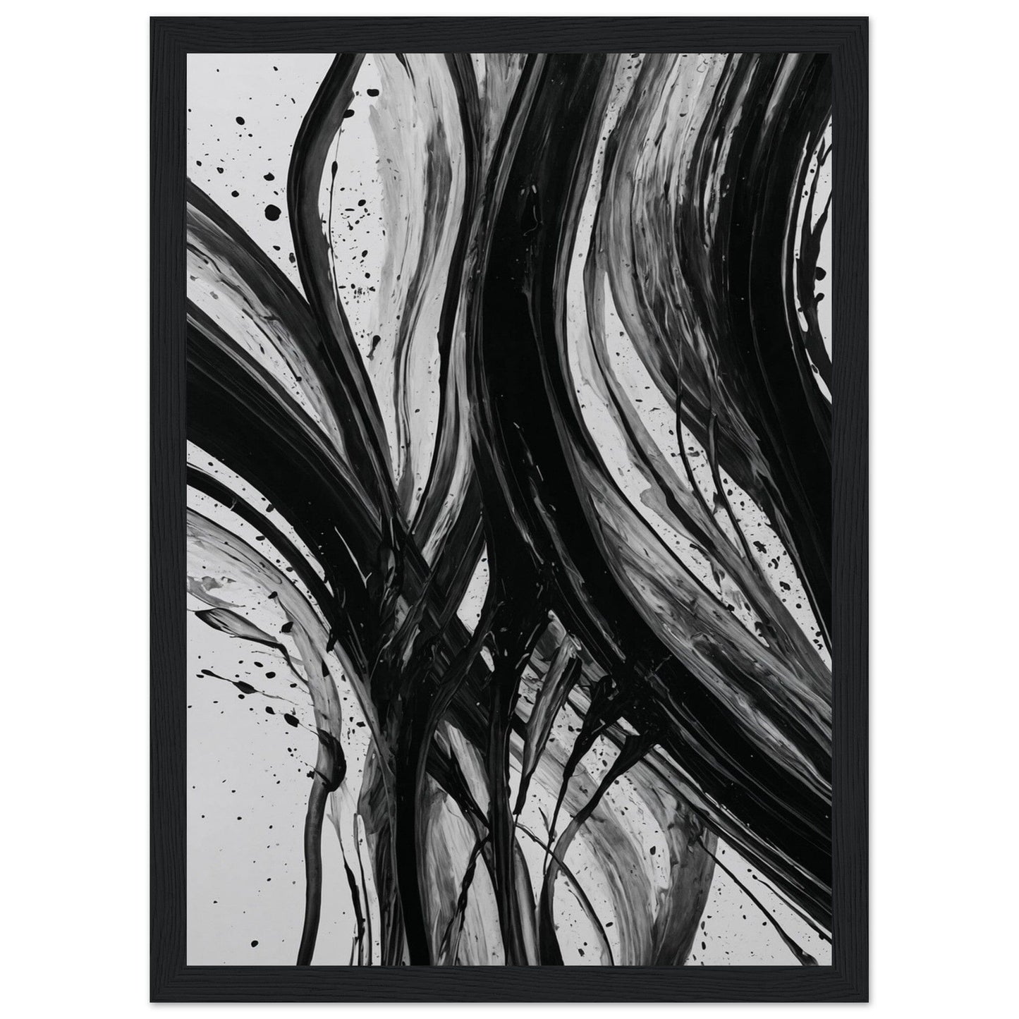 Premium Matte Paper Wooden Framed Poster - Exklusive Kunst in stilvollen Holzrahmen Print Material Modern Masterpieces A4 21x29.7 cm / 8x12″ Black frame