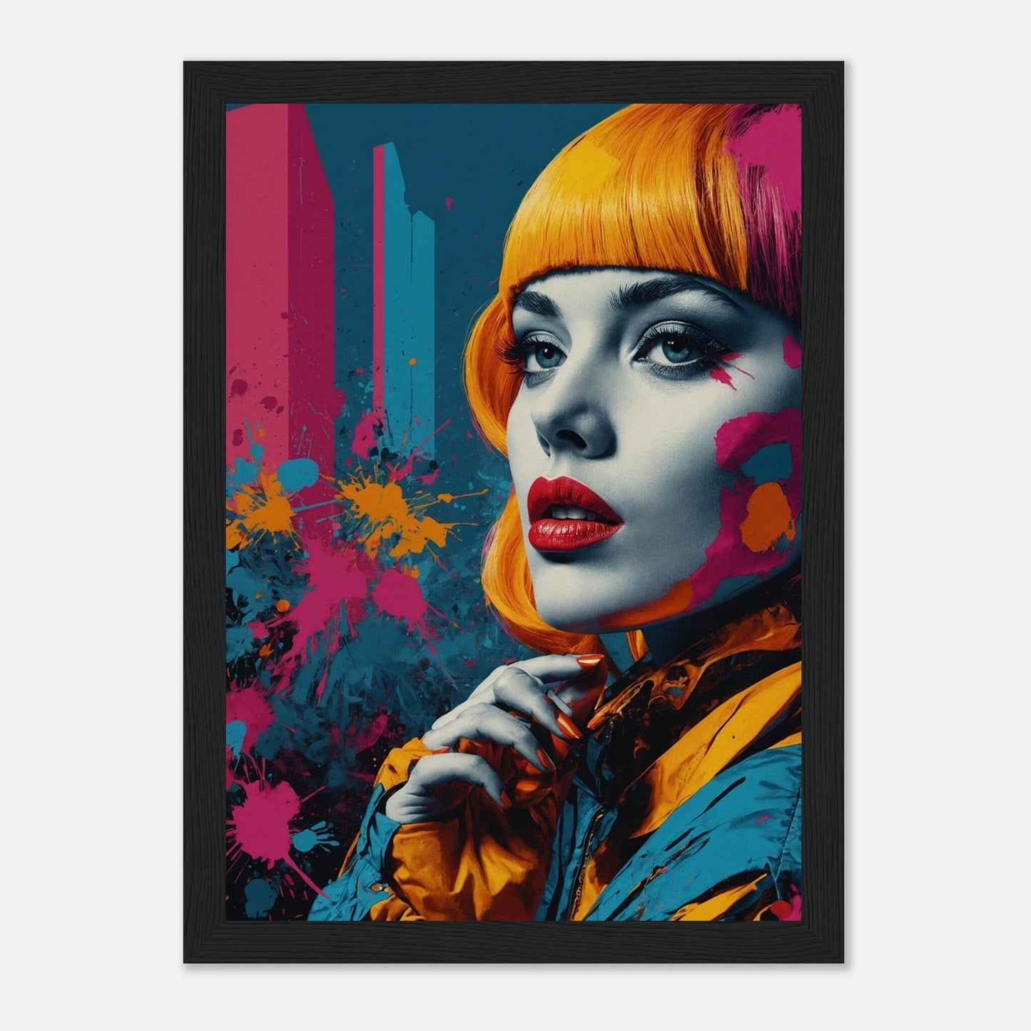 Premium Matte Paper Wooden Framed Poster - Exklusive Kunst in stilvollen Holzrahmen Print Material Modern Masterpieces A4 21x29.7 cm / 8x12″ Black frame