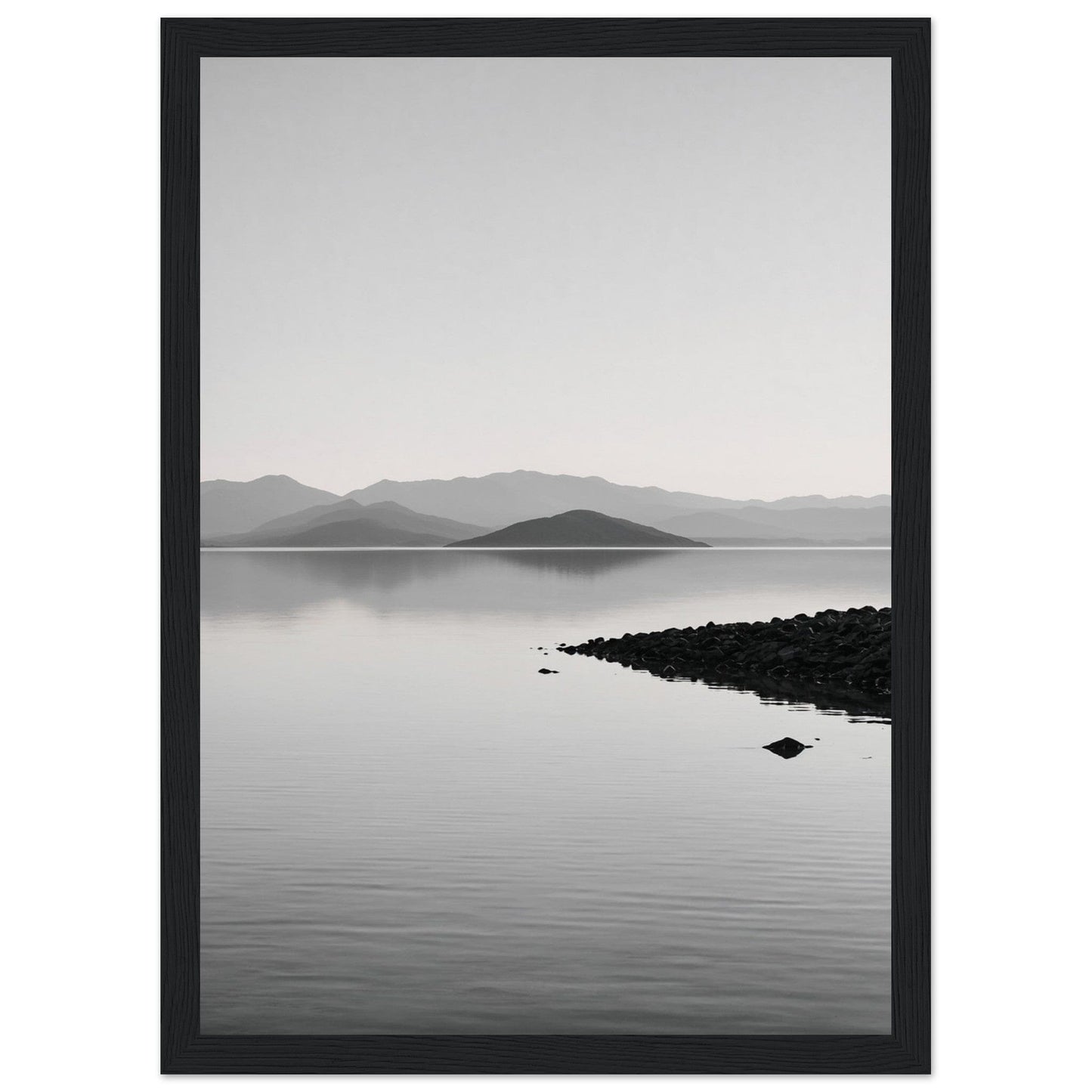 Premium Matte Paper Wooden Framed Poster - Exklusive Kunst in stilvollen Holzrahmen Print Material Modern Masterpieces A4 21x29.7 cm / 8x12″ Black frame