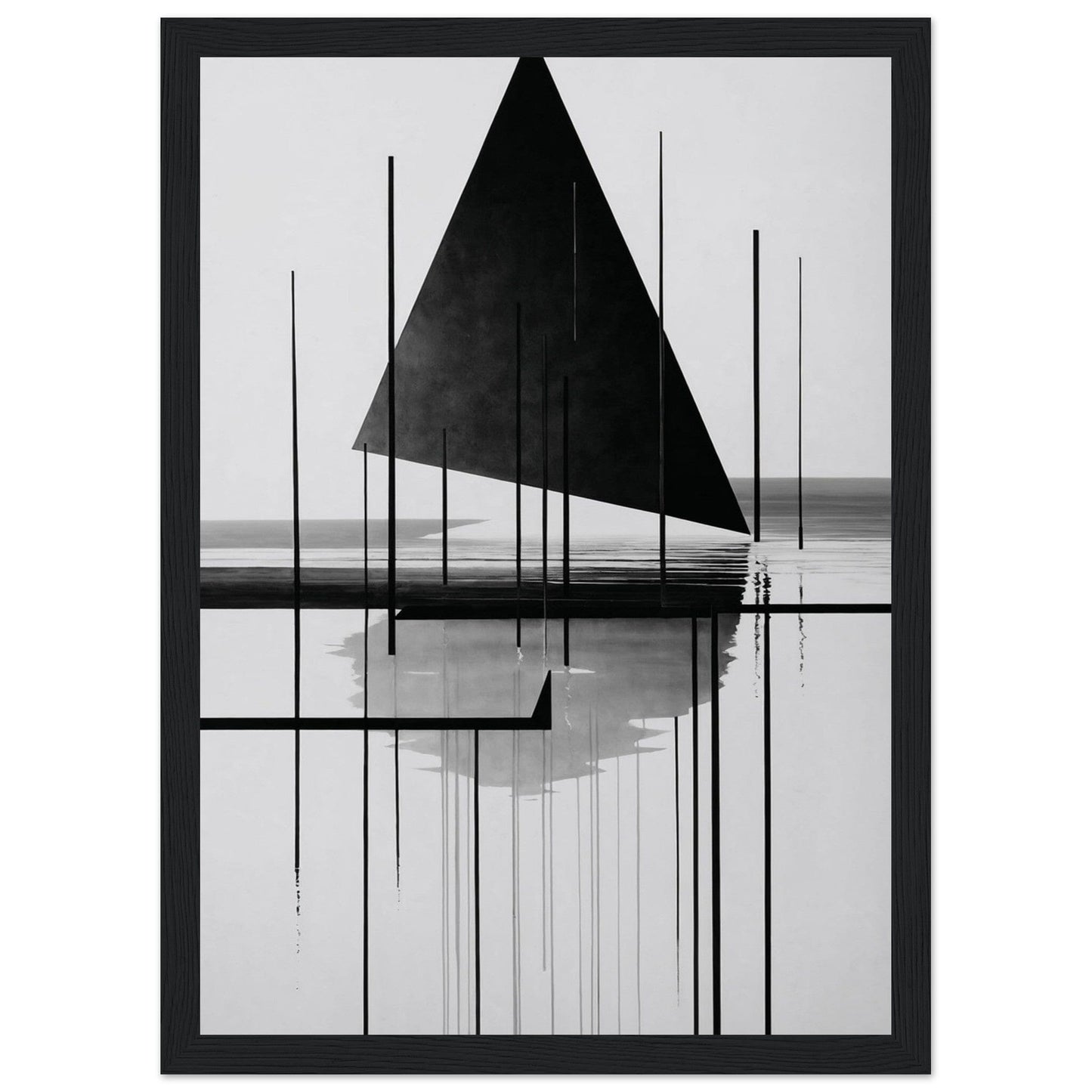 Premium Matte Paper Wooden Framed Poster - Exklusive Kunst in stilvollen Holzrahmen Print Material Modern Masterpieces A4 21x29.7 cm / 8x12″ Black frame