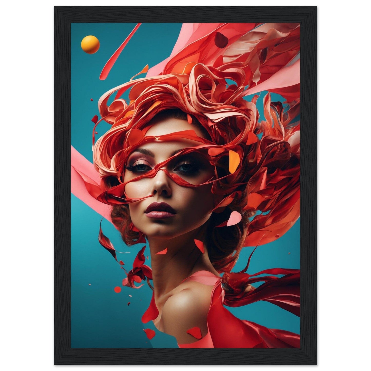 Premium Matte Paper Wooden Framed Poster - Exklusive Kunst in stilvollen Holzrahmen Print Material Modern Masterpieces A4 21x29.7 cm / 8x12″ Black frame