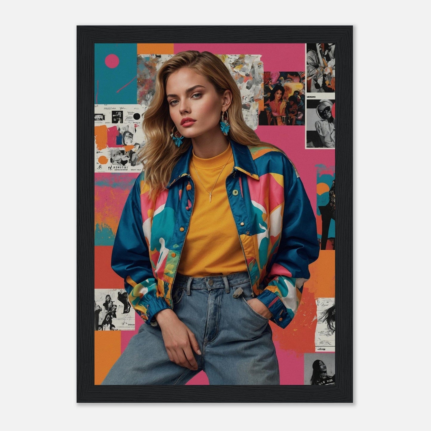 Premium Matte Paper Wooden Framed Poster - Exklusive Kunst in stilvollen Holzrahmen Print Material Modern Masterpieces A4 21x29.7 cm / 8x12″ Black frame