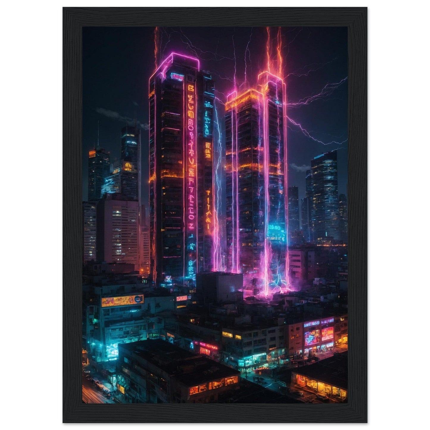Premium Matte Paper Wooden Framed Poster - Exklusive Kunst in stilvollen Holzrahmen Print Material Modern Masterpieces A4 21x29.7 cm / 8x12″ Black frame