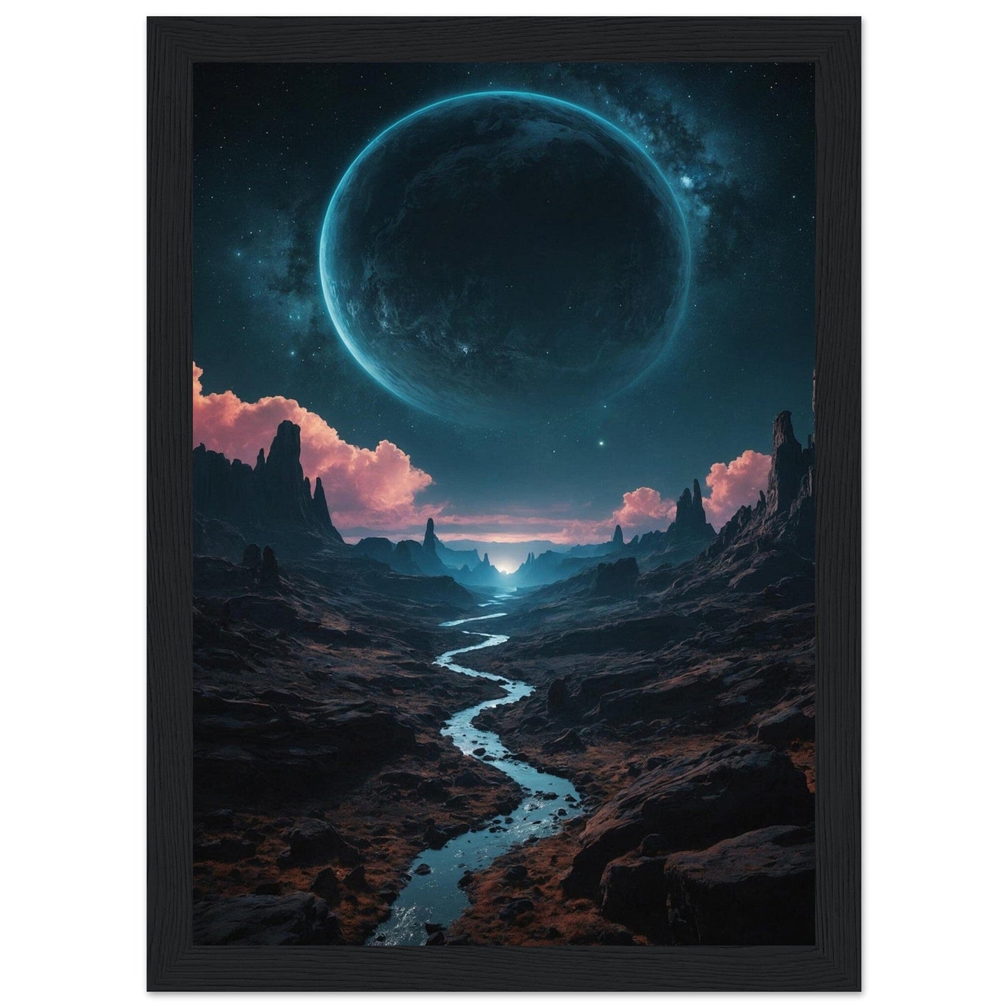 Premium Matte Paper Wooden Framed Poster - Exklusive Kunst in stilvollen Holzrahmen Print Material Modern Masterpieces A4 21x29.7 cm / 8x12″ Black frame