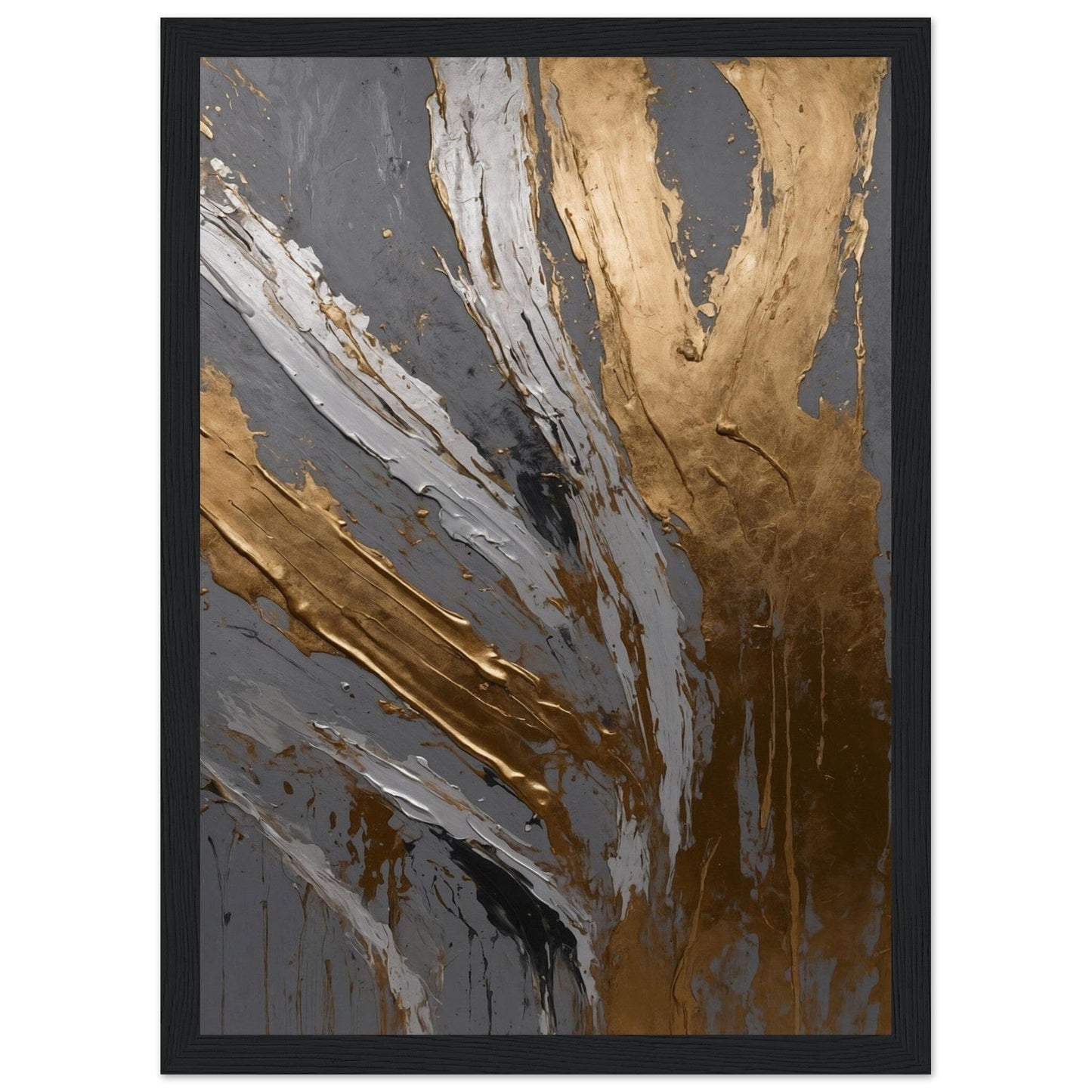 Premium Matte Paper Wooden Framed Poster - Exklusive Kunst in stilvollen Holzrahmen Print Material Modern Masterpieces A4 21x29.7 cm / 8x12″ Black frame