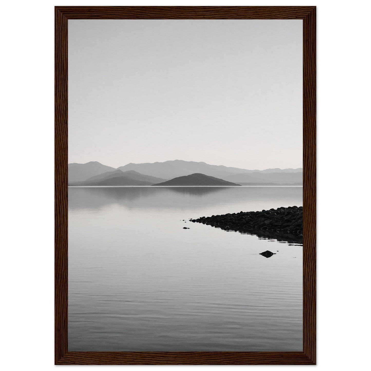 Premium Matte Paper Wooden Framed Poster - Exklusive Kunst in stilvollen Holzrahmen Print Material Modern Masterpieces A4 21x29.7 cm / 8x12″ Dark wood frame