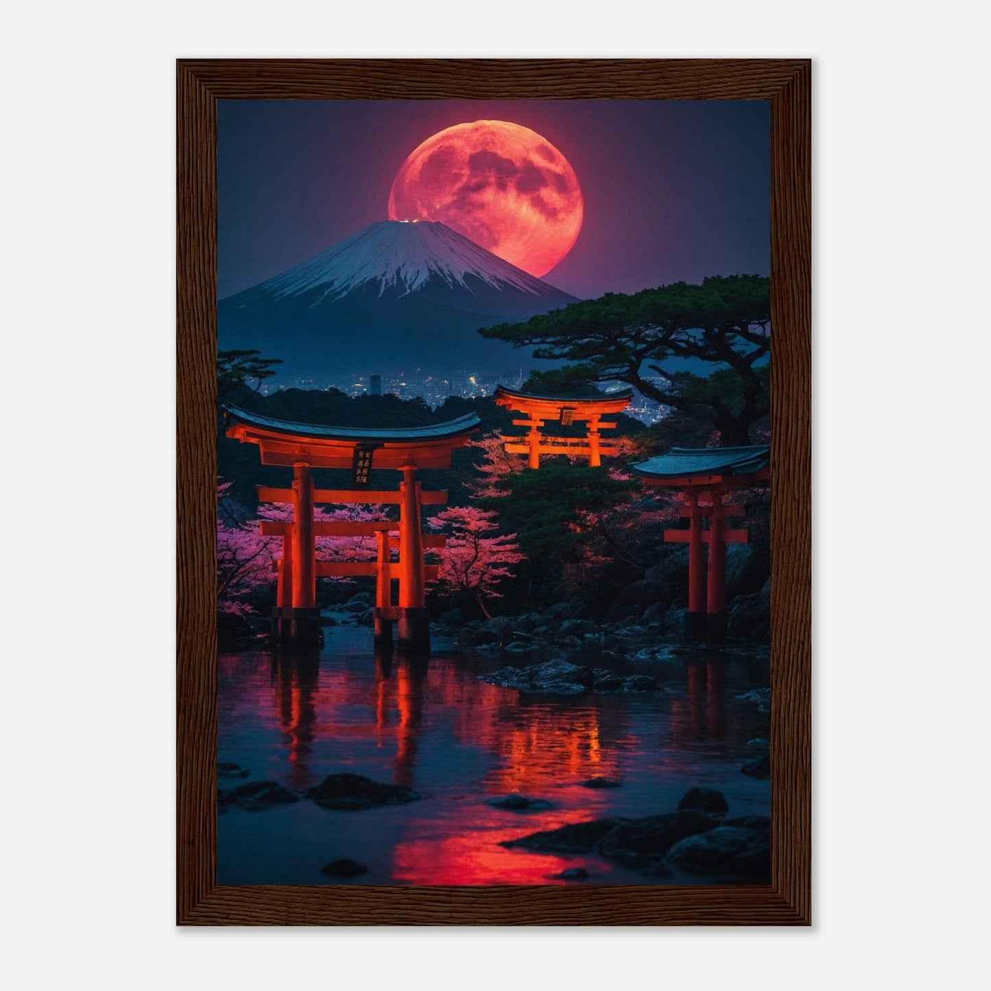Premium Matte Paper Wooden Framed Poster - Exklusive Kunst in stilvollen Holzrahmen Print Material Modern Masterpieces A4 21x29.7 cm / 8x12″ Dark wood frame